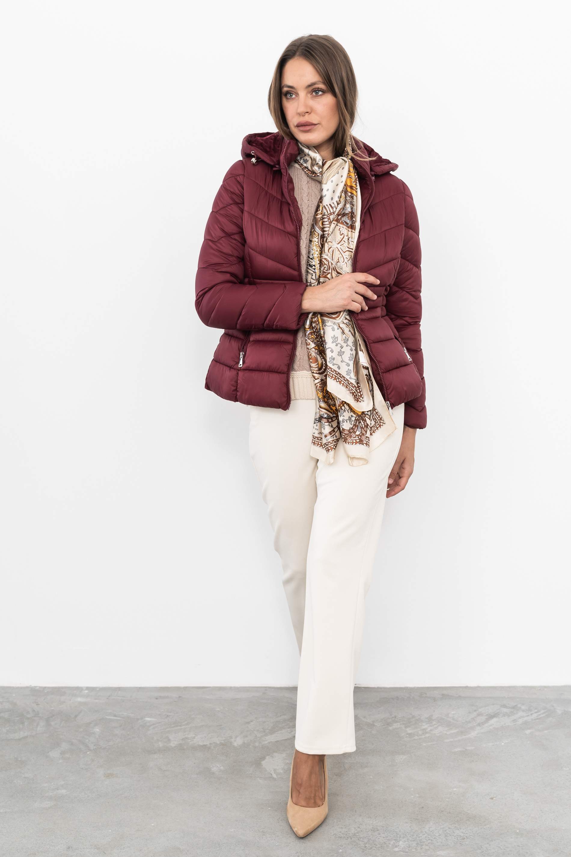 FOULARD EFECTO SEDA JINETE BEIGE