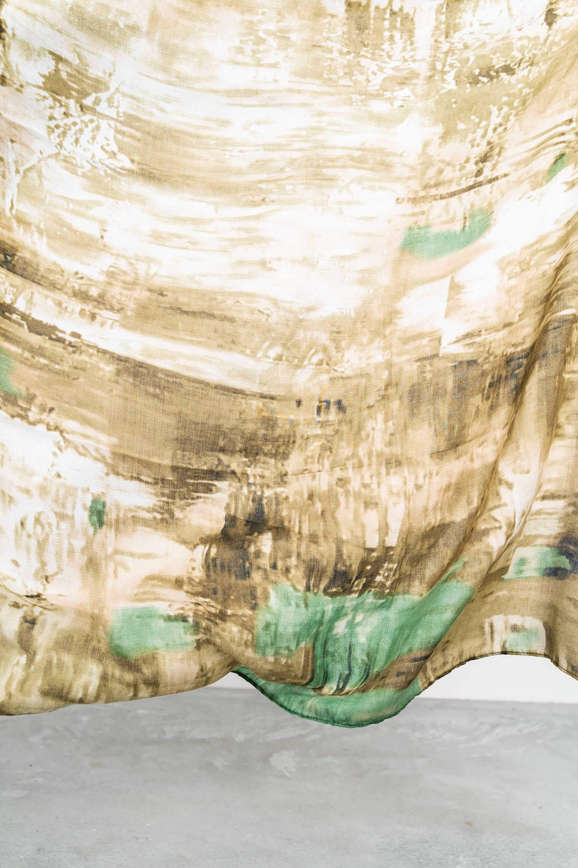 FOULARD ESTAMPADO ABSTRACTO VERDE