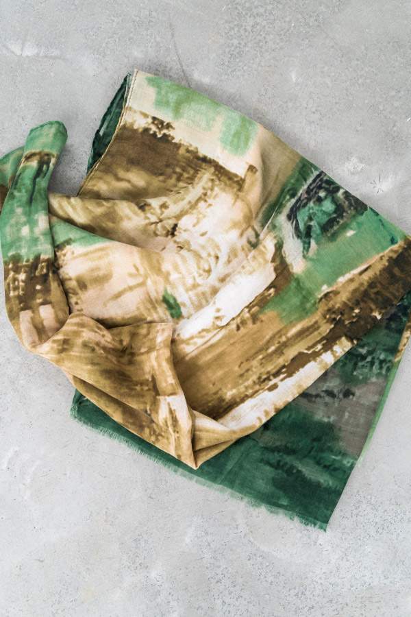 FOULARD ESTAMPADO ABSTRACTO VERDE