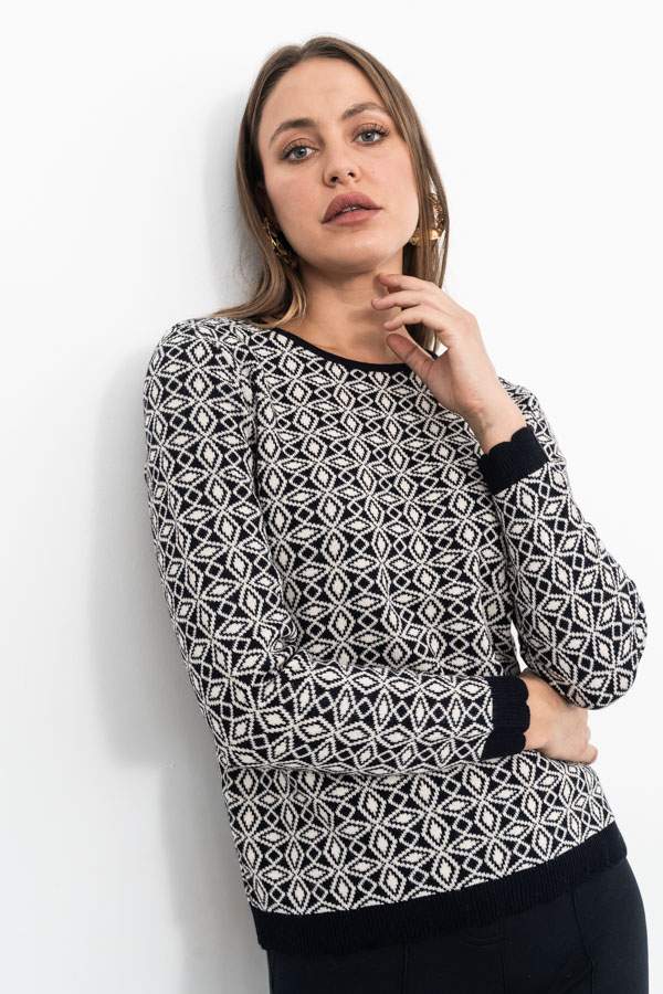 JERSEY ROMBITOS BAJO ONDAS MARINO