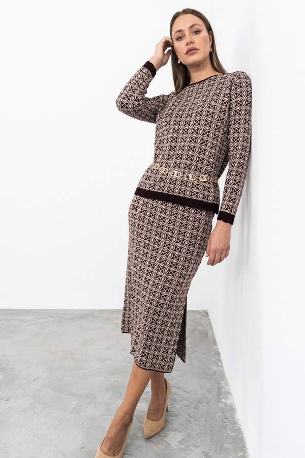 FALDA ROMBITOS BERENJENA