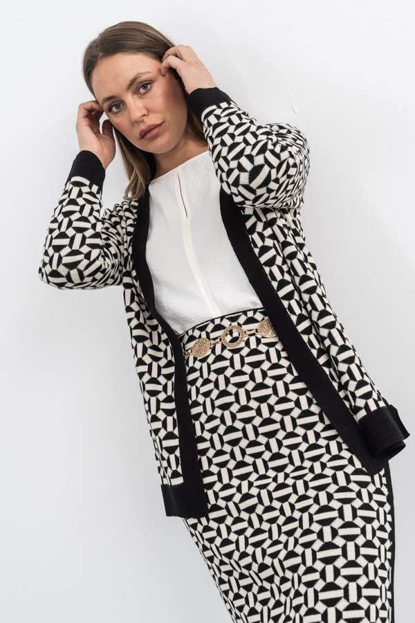 FALDA GEOMÉTRICOS NEGRO