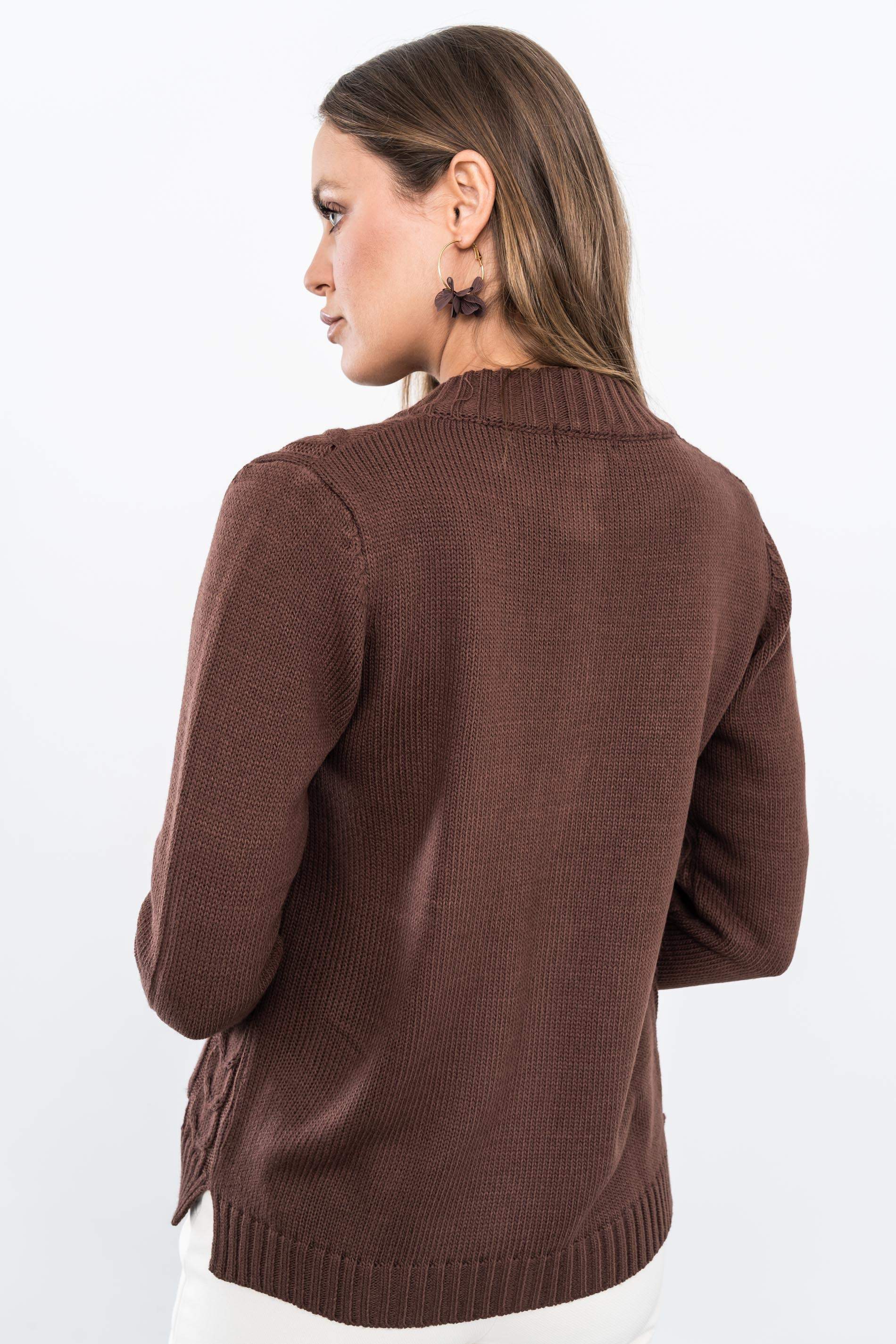 CHAQUETA OCHOS CUELLO MARRÓN