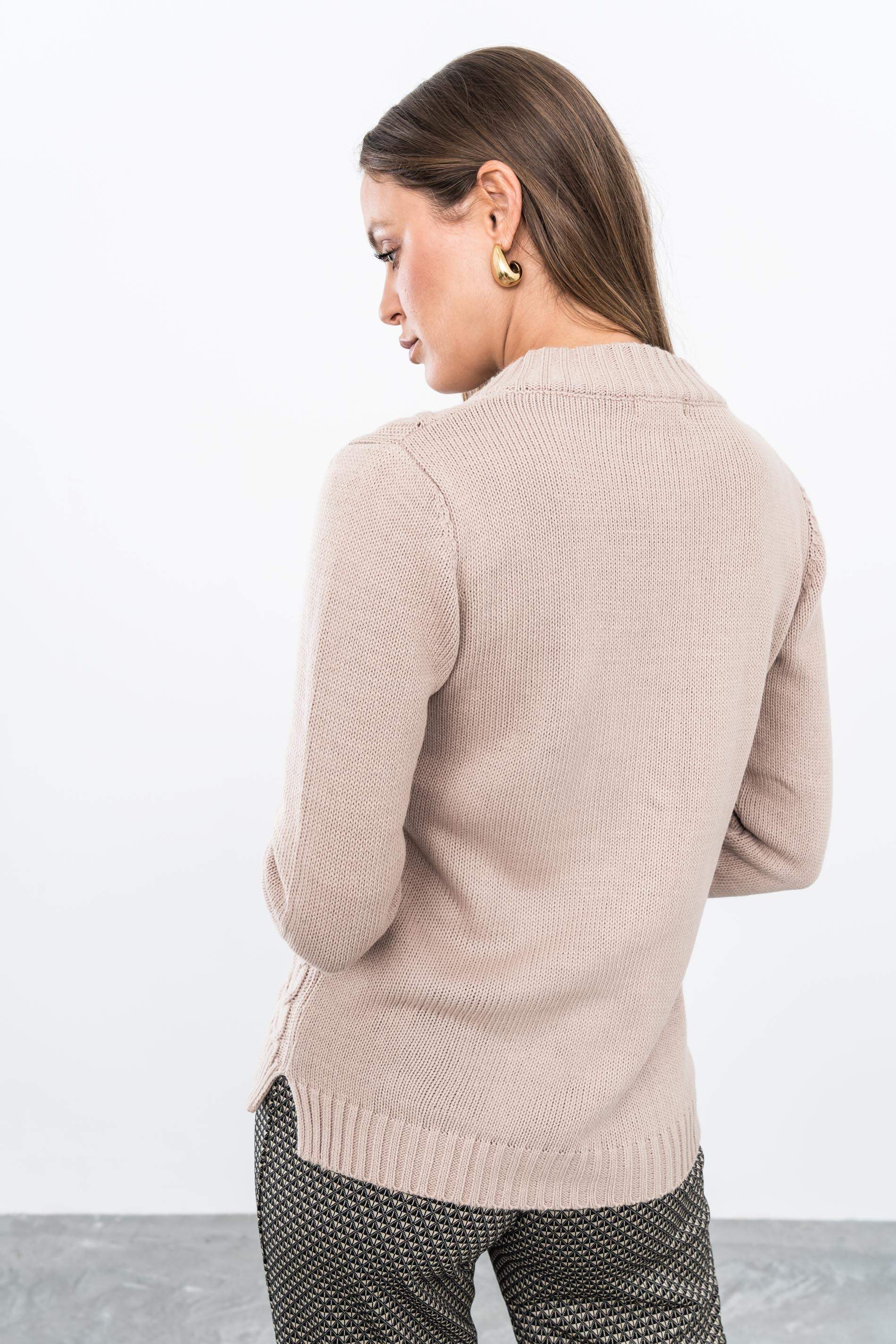 CHAQUETA OCHOS CUELLO TOSTADO