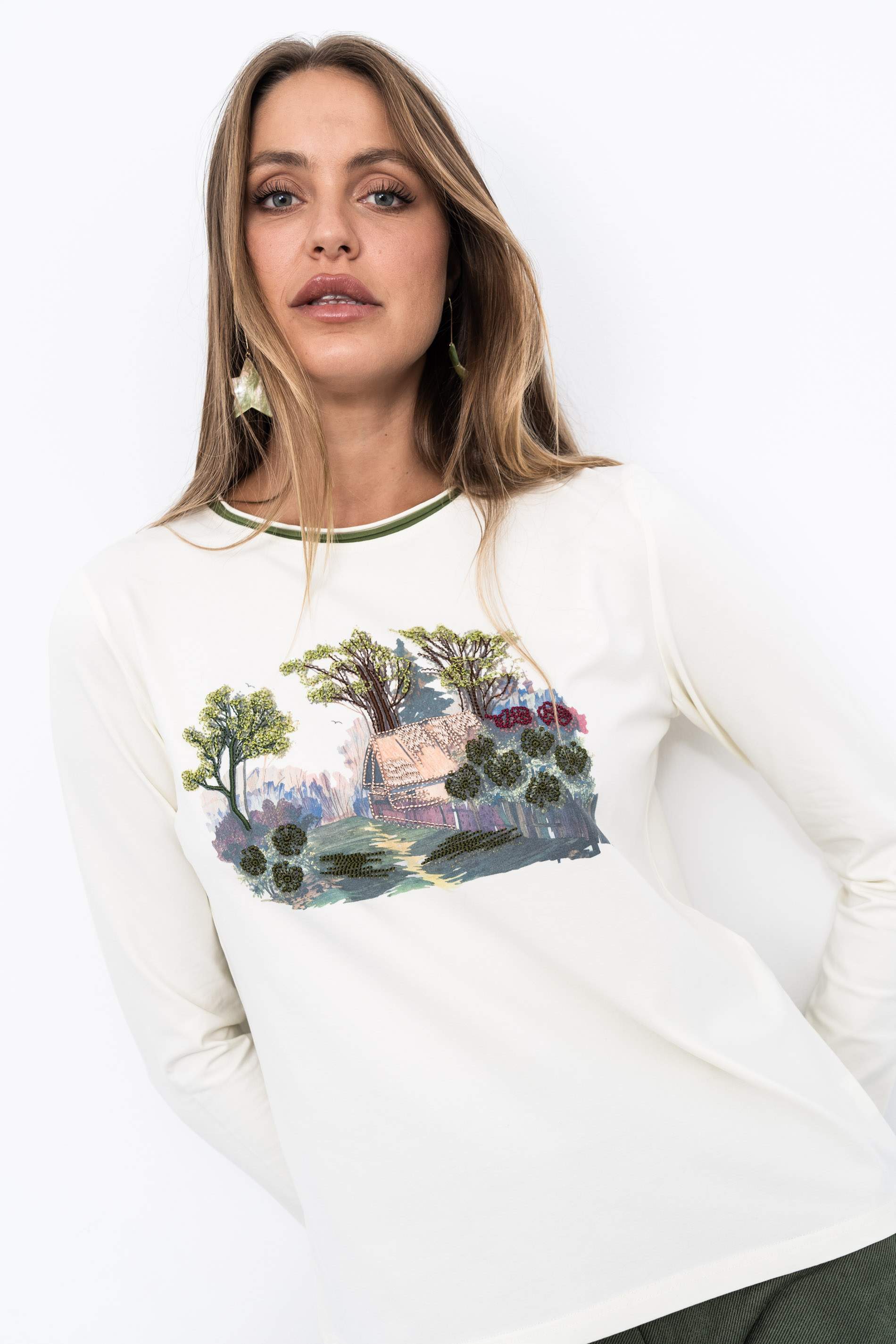 CAMISETA BORDADO PAISAJE