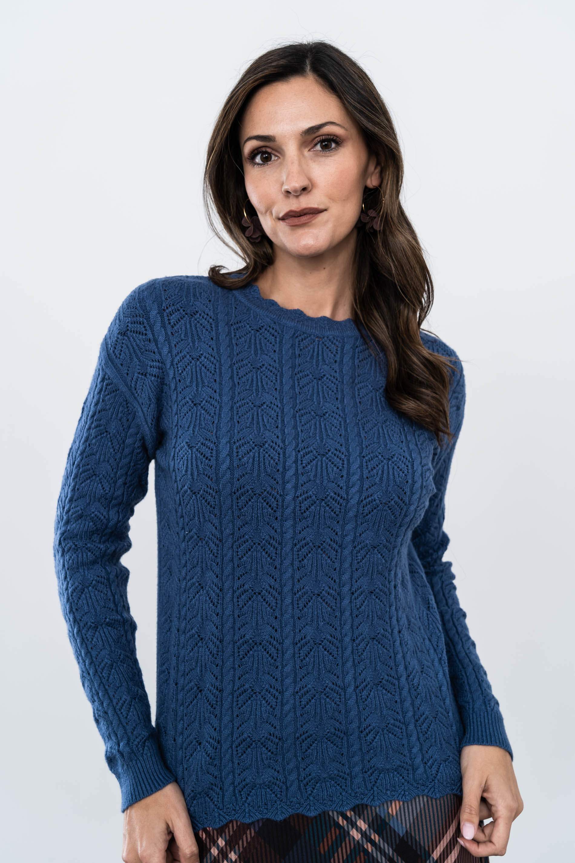 JERSEY CALADOS TRENZAS AZUL