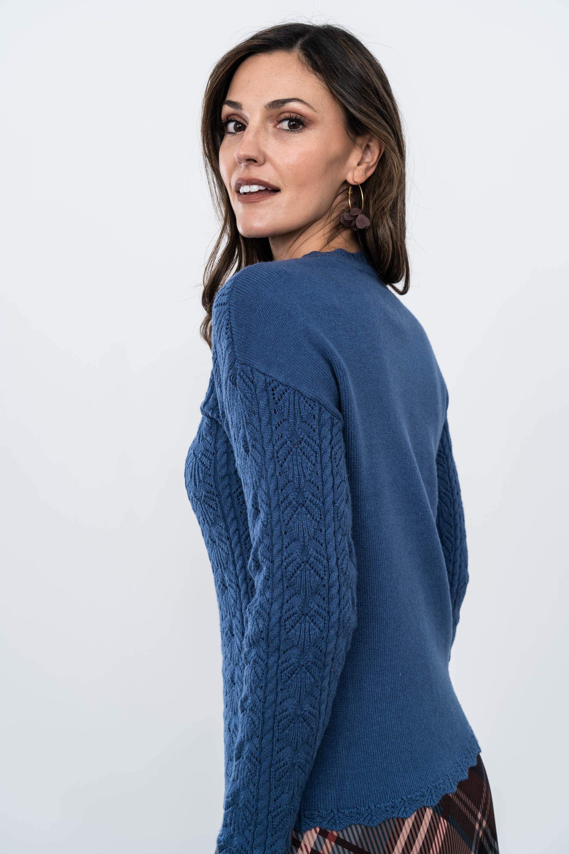 JERSEY CALADOS TRENZAS AZUL