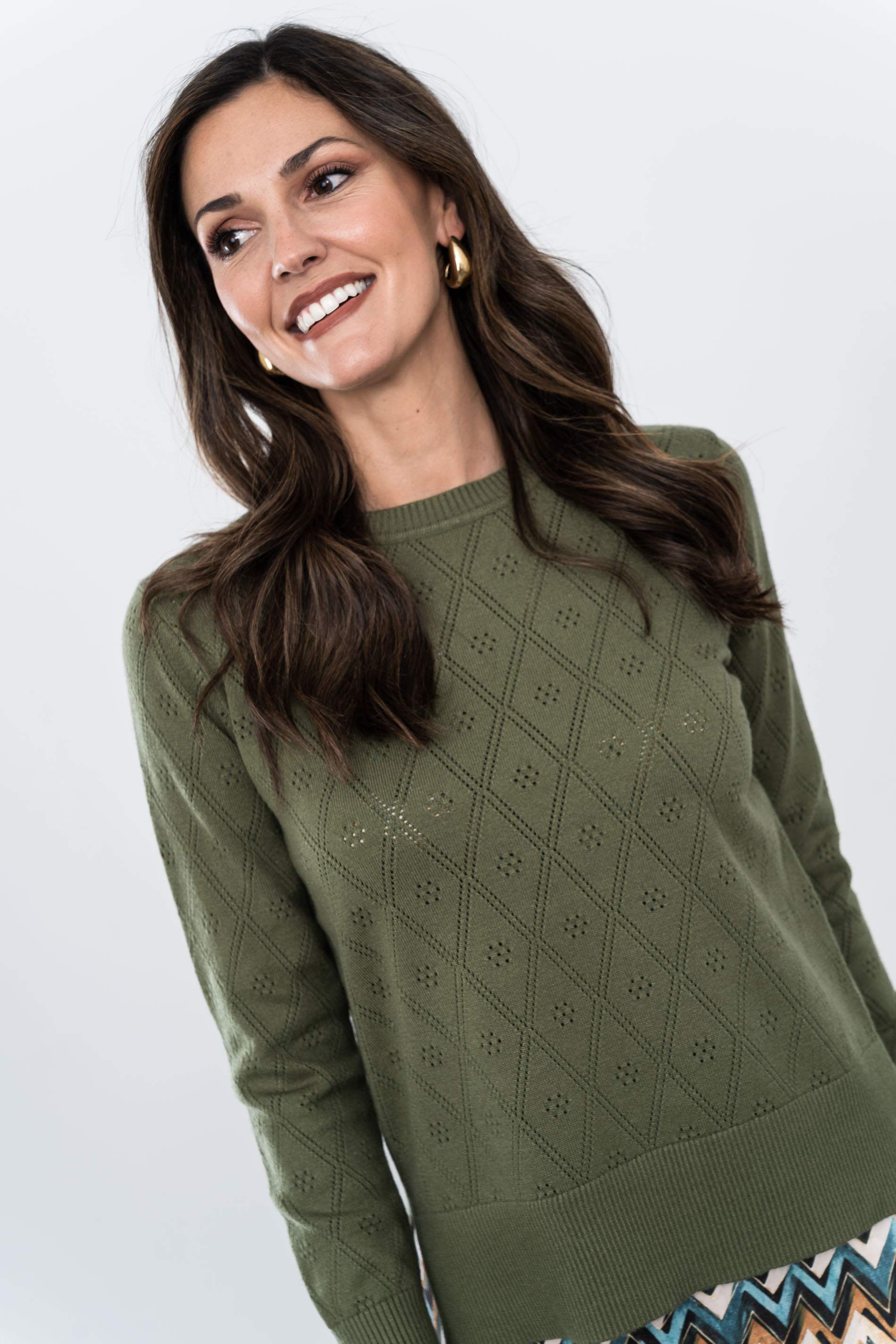 JERSEY CALADOS ROMBOS KAKI