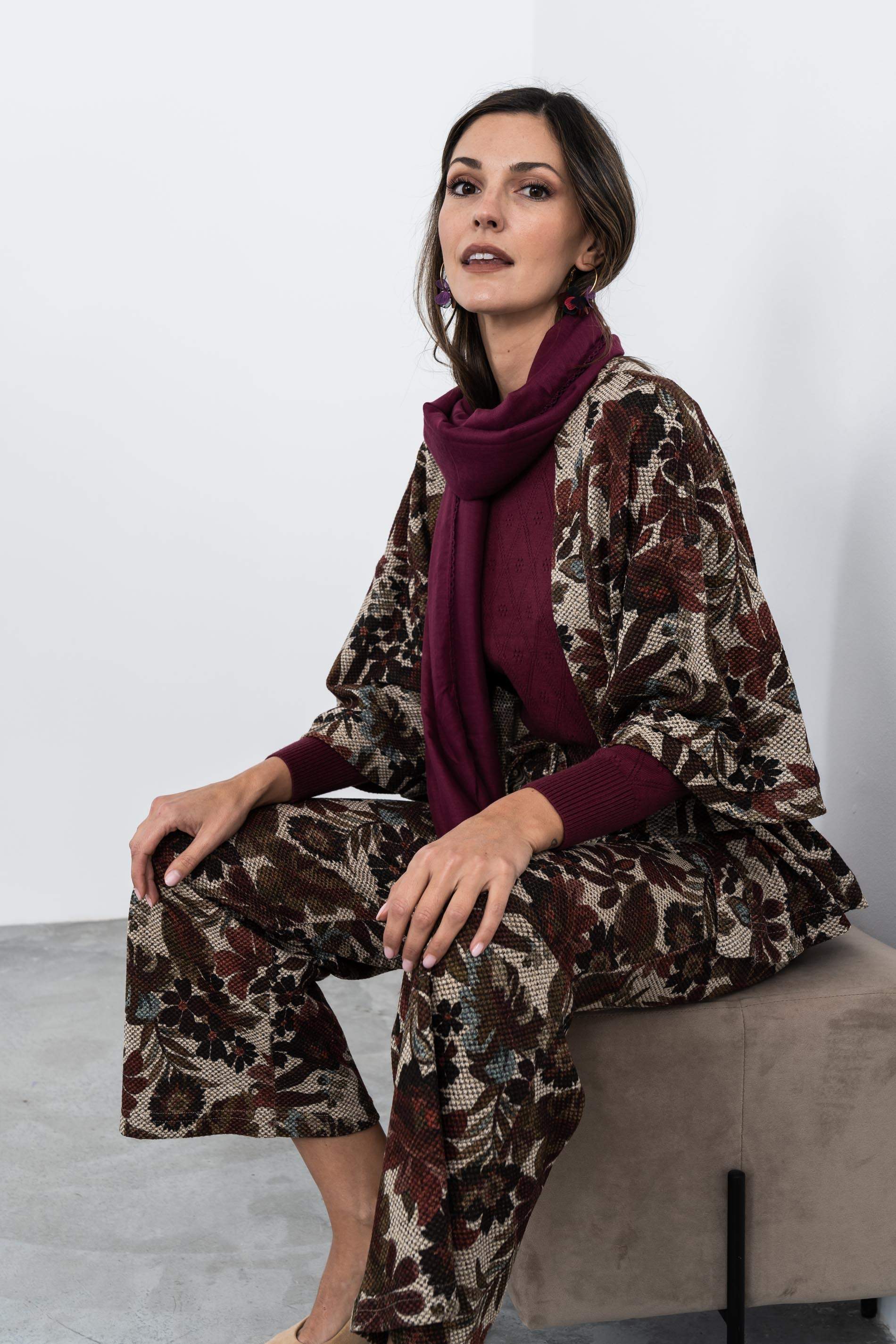 JERSEY CALADOS ROMBOS BURDEOS