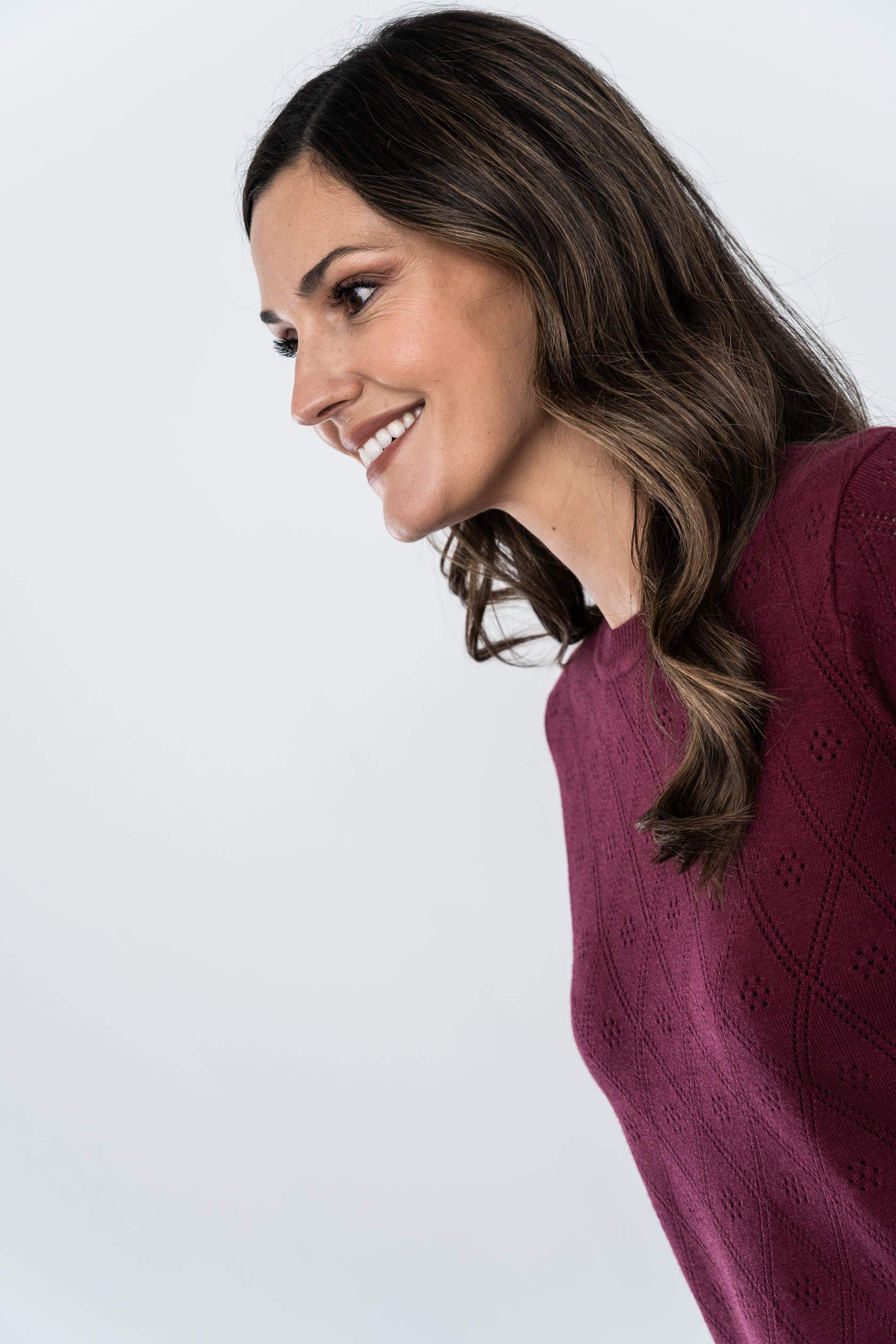 JERSEY CALADOS ROMBOS BURDEOS