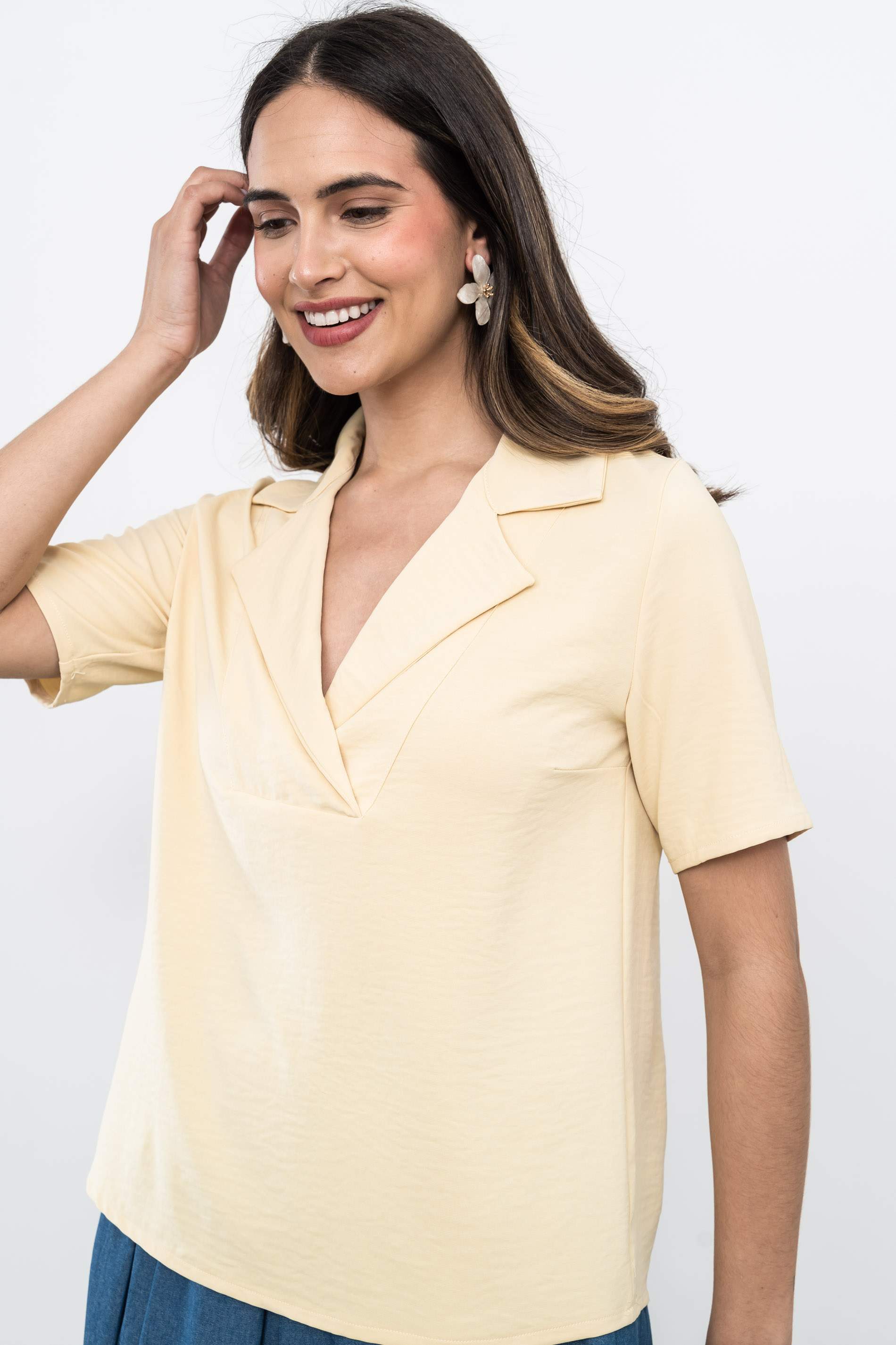 BLUSA SOLAPA VAINILLA