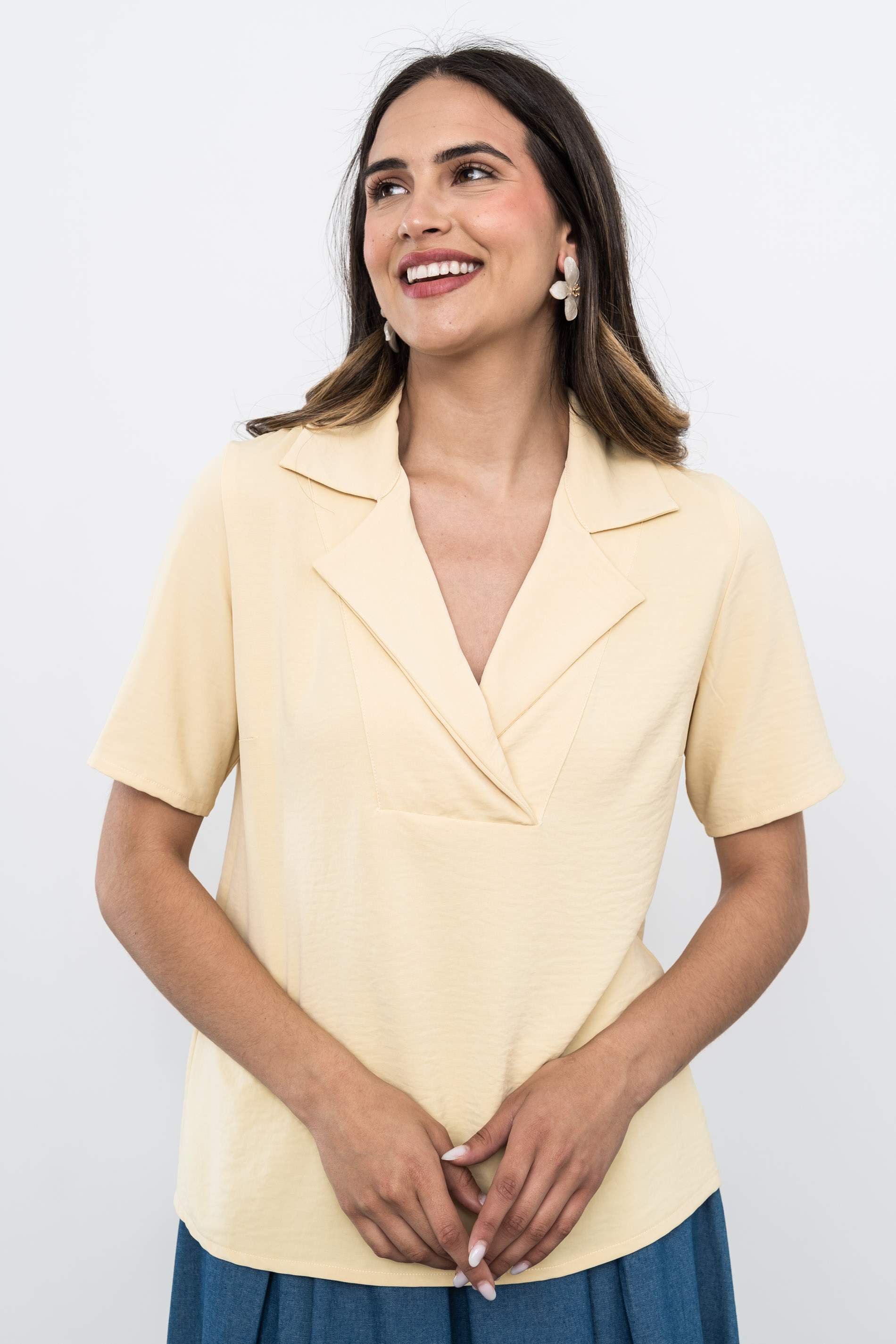 BLUSA SOLAPA VAINILLA