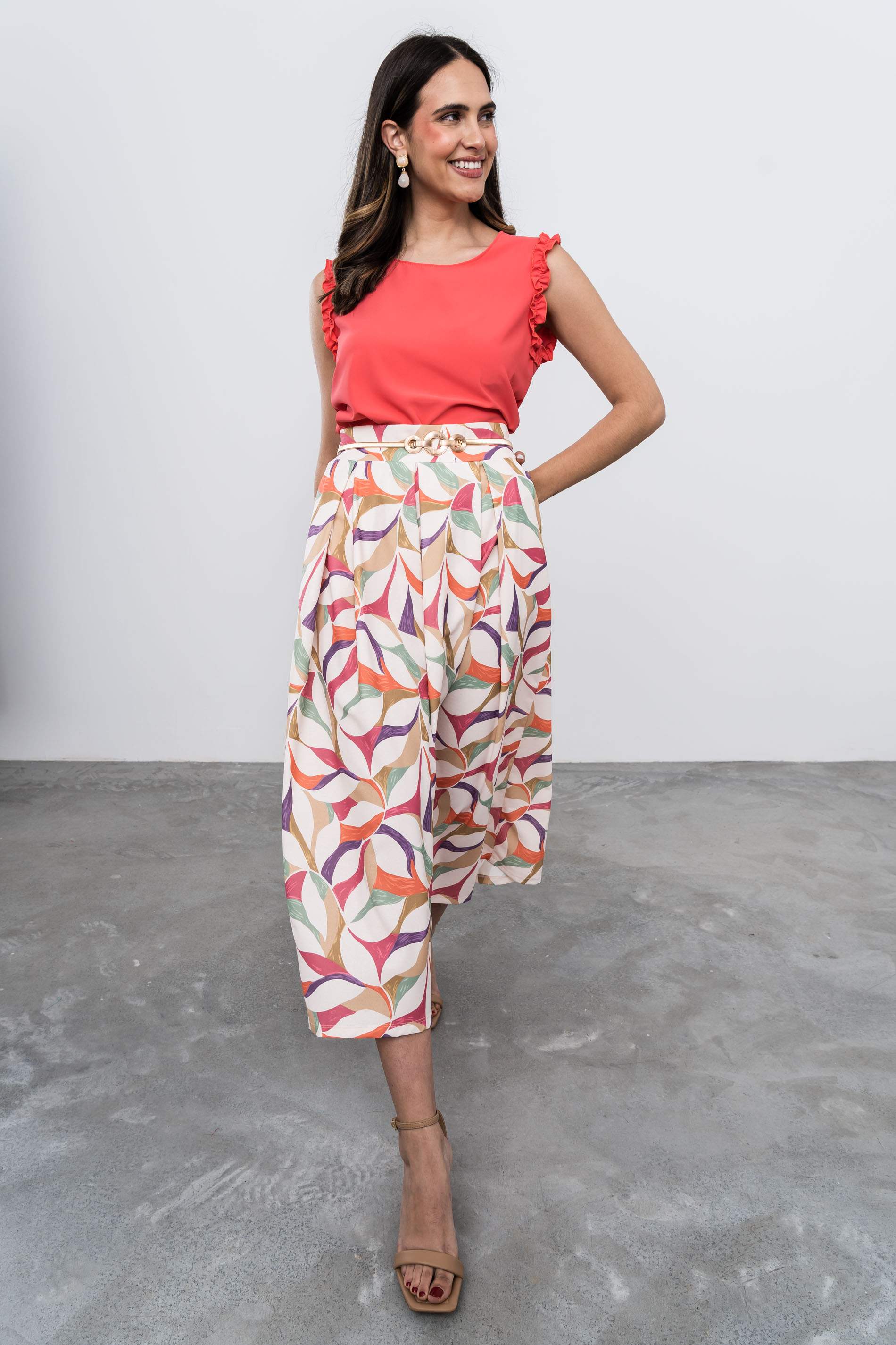 BLUSA VOLANTITOS CORAL