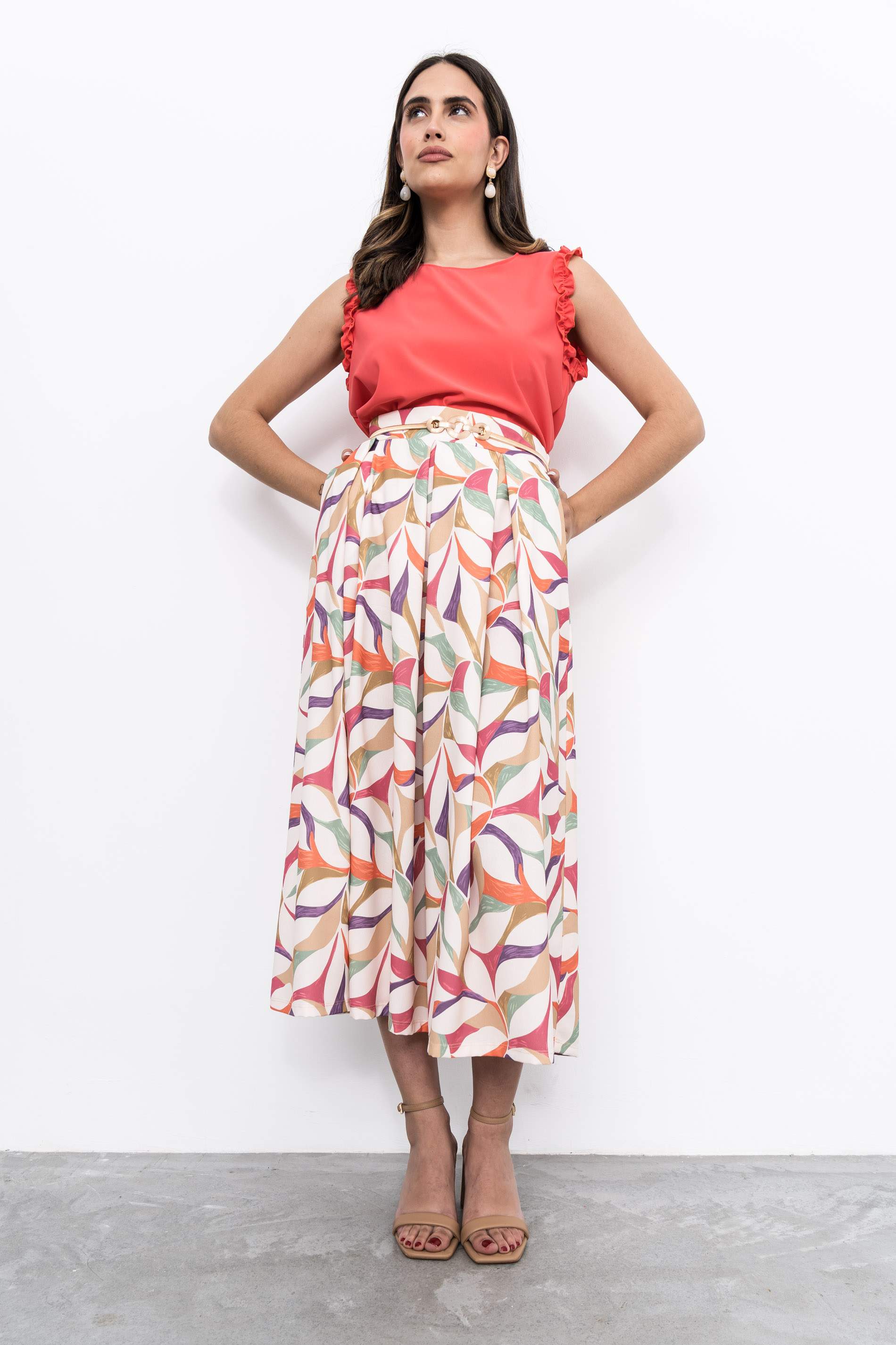 BLUSA VOLANTITOS CORAL