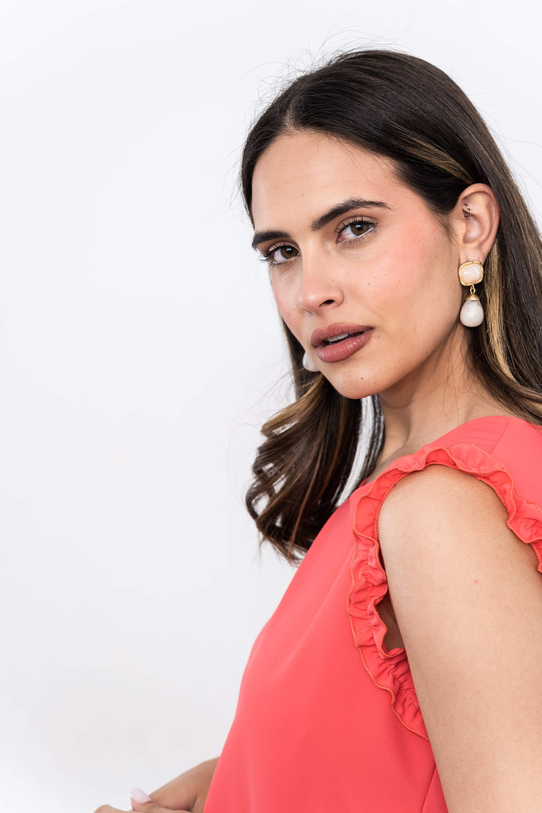 BLUSA VOLANTITOS CORAL