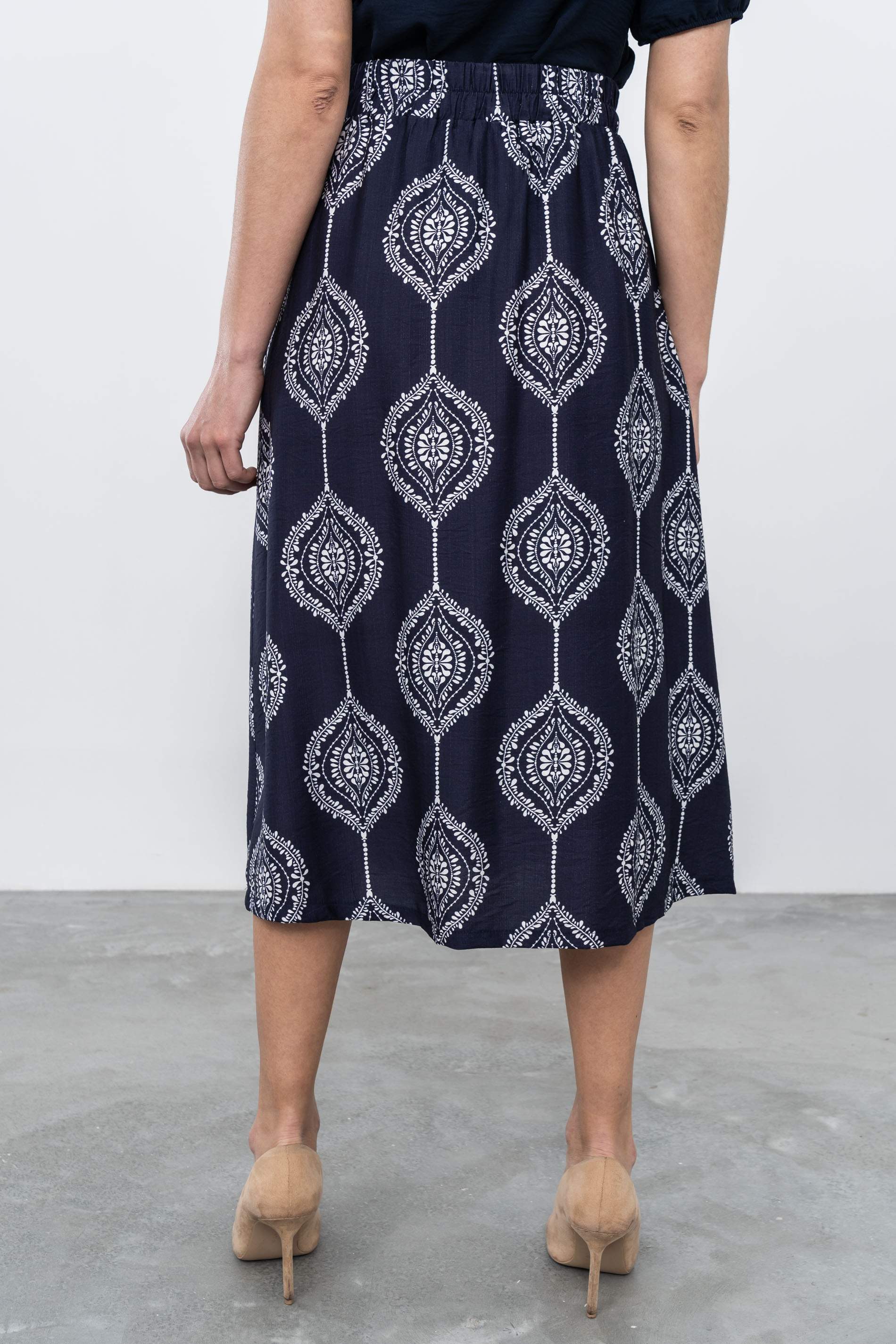 FALDA TABLAS DIBUJOS MARINO