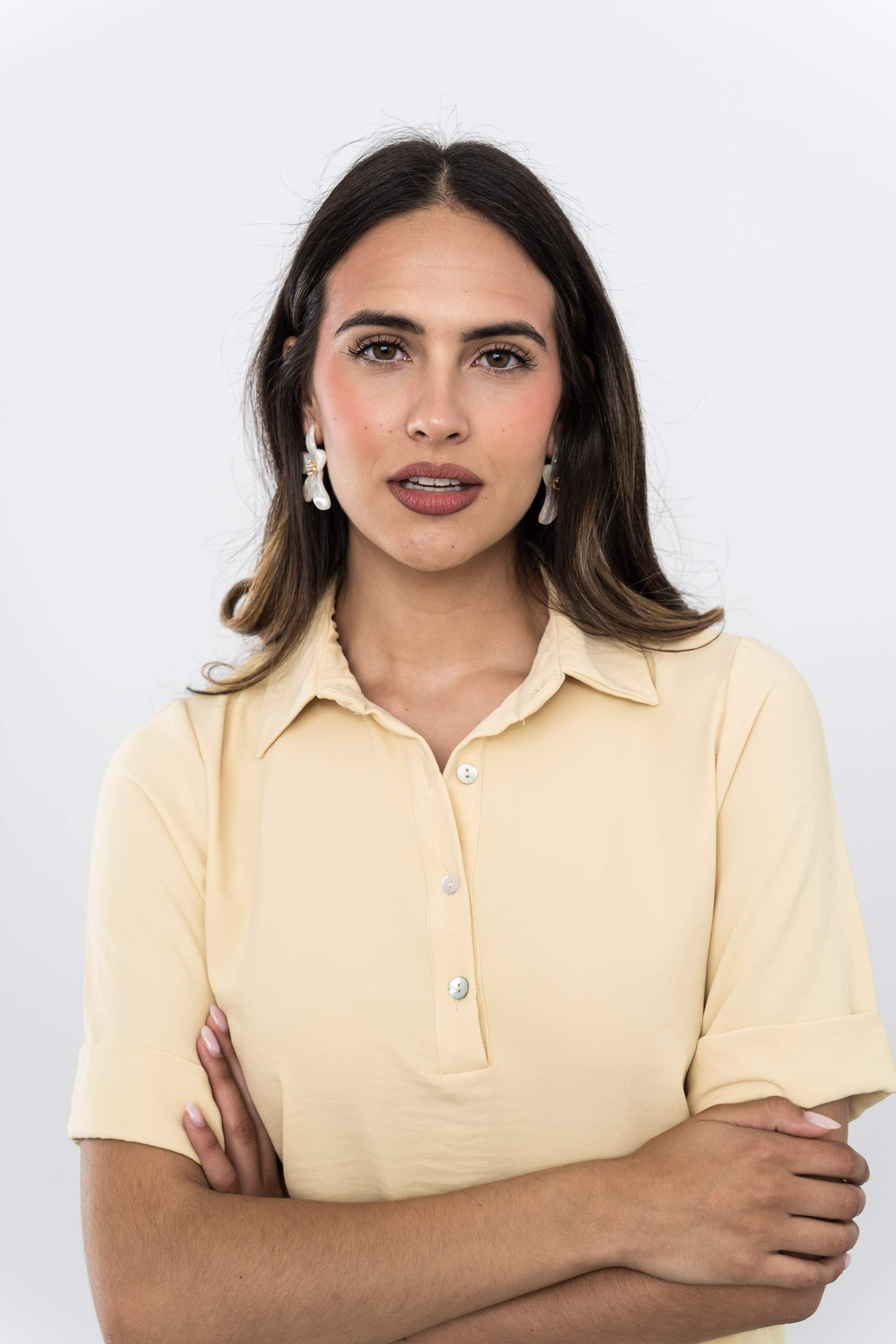 BLUSA TIPO POLO VAINILLA