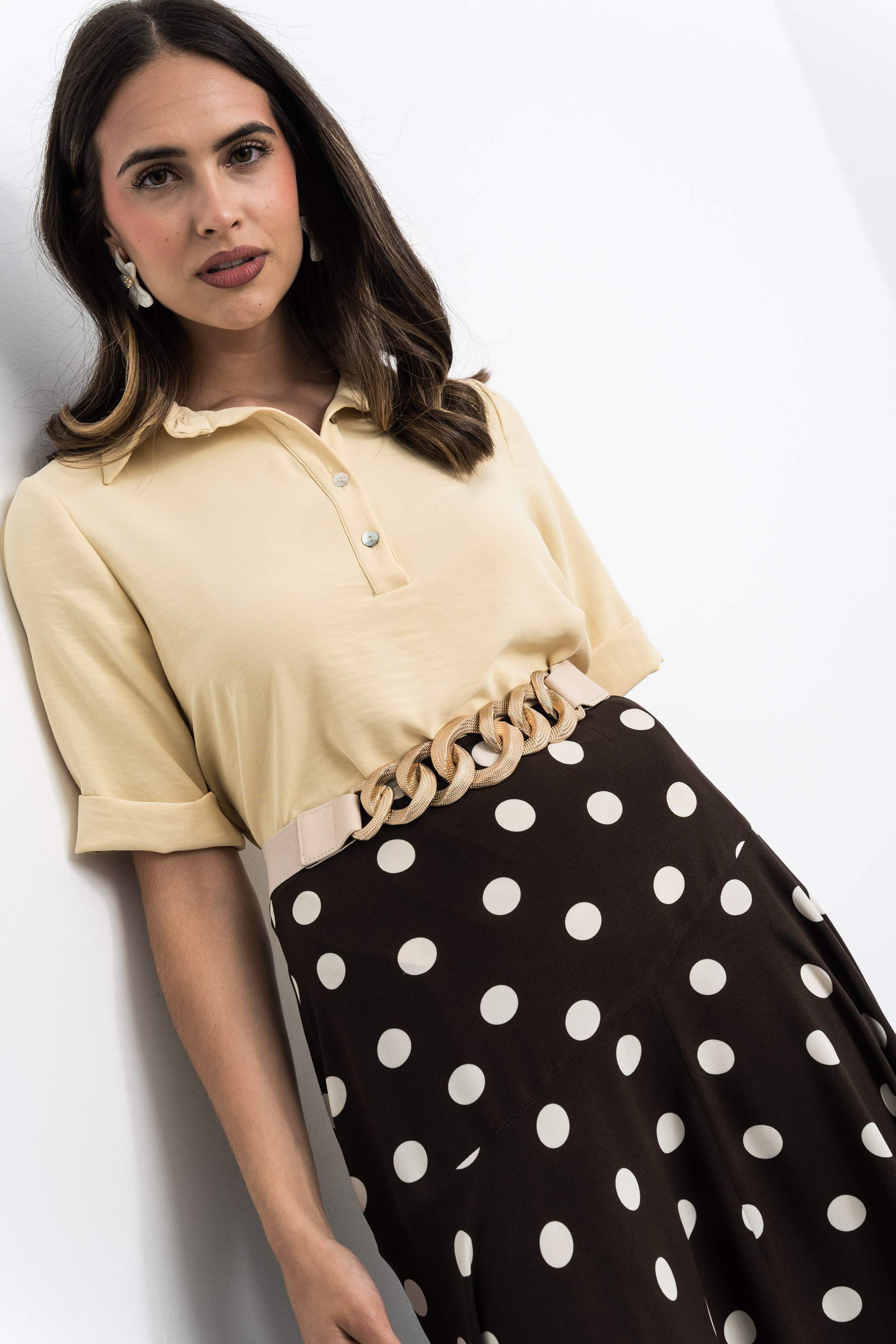 BLUSA TIPO POLO VAINILLA