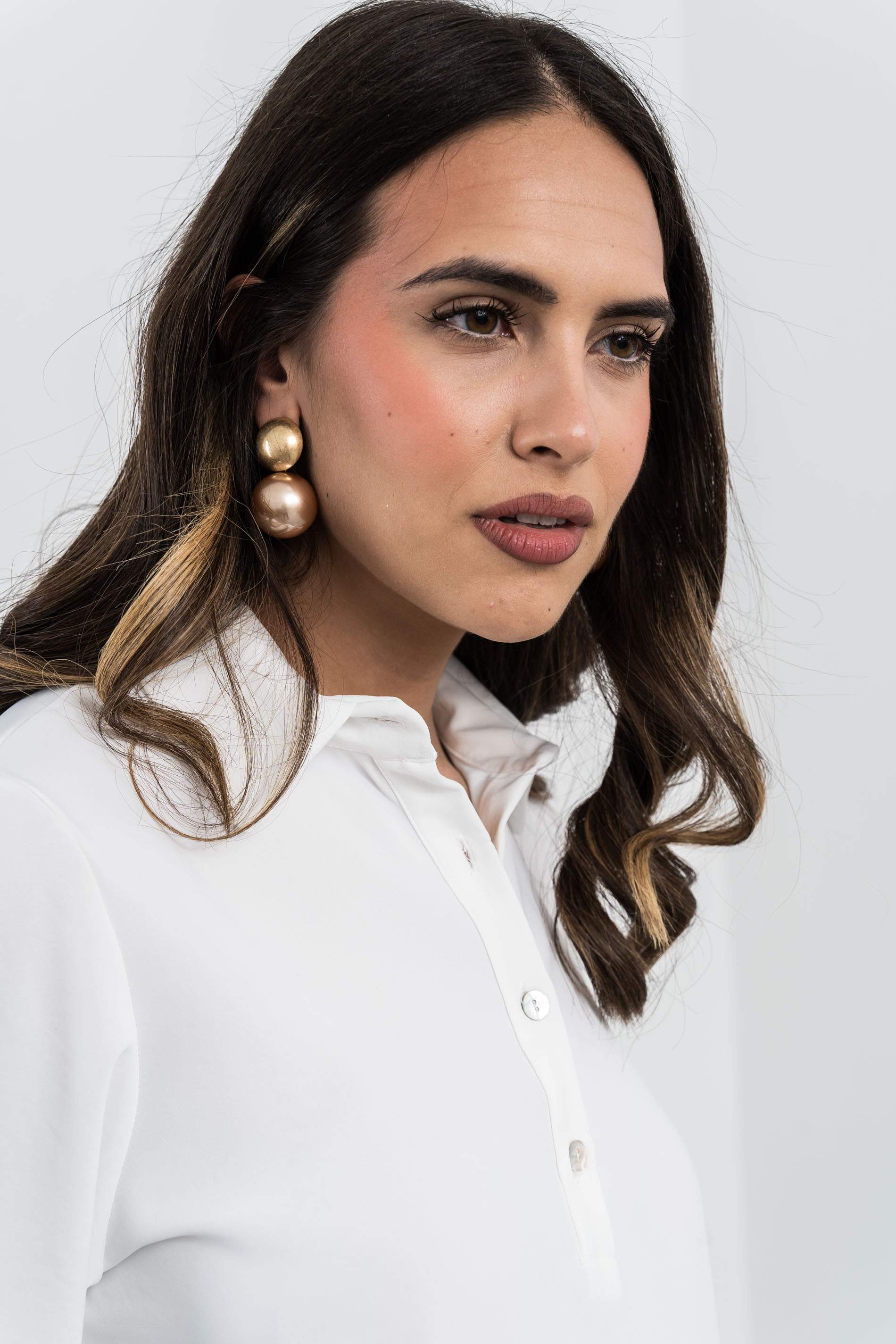 BLUSA TIPO POLO MARFIL