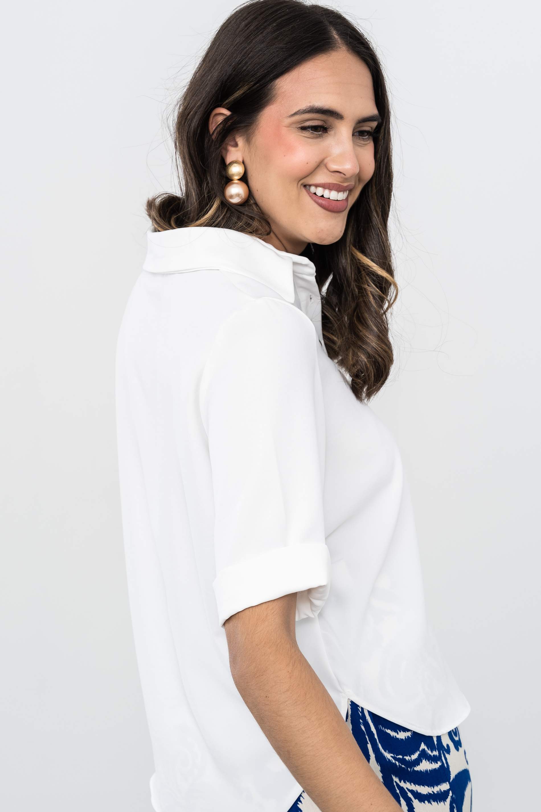 BLUSA TIPO POLO MARFIL