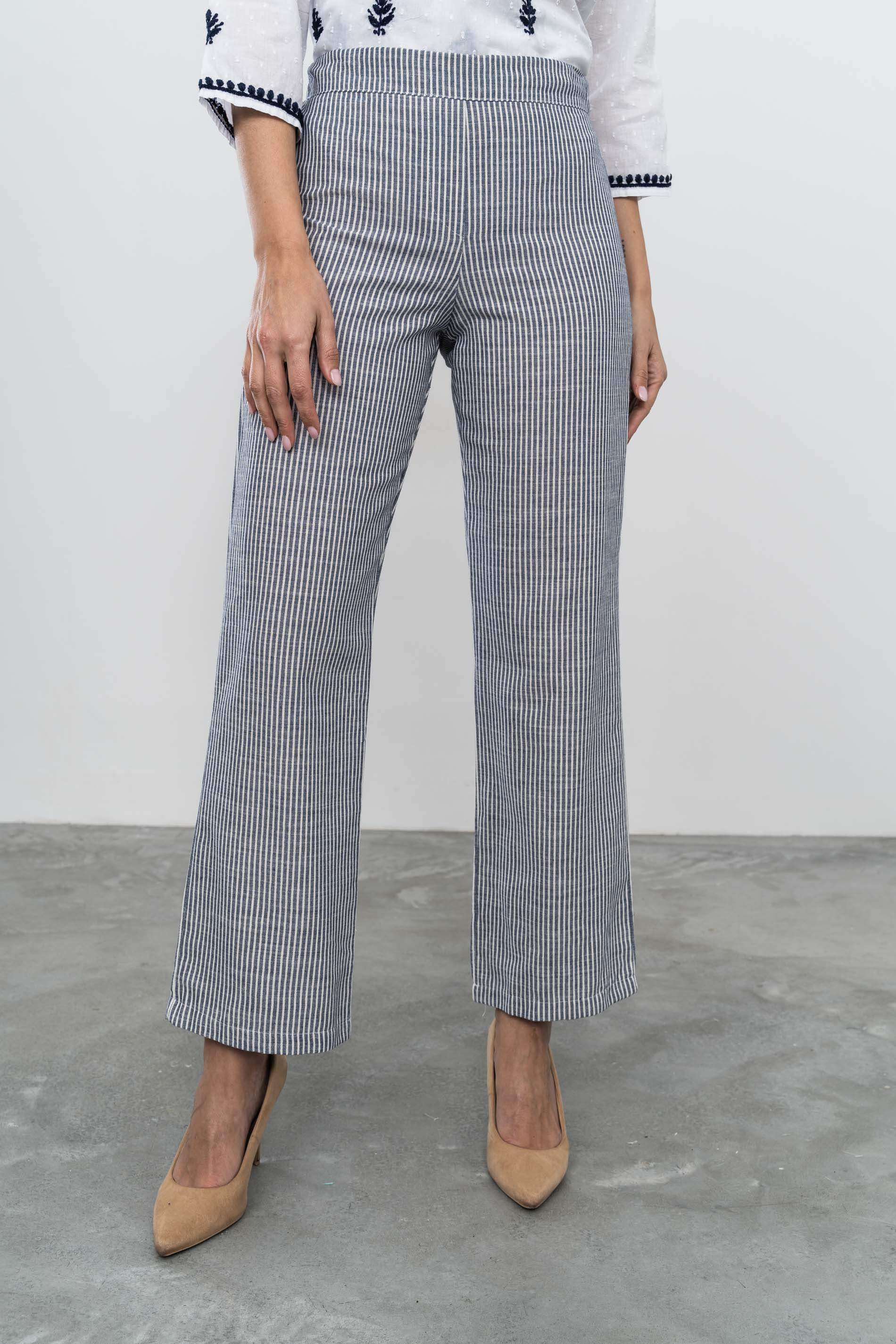 PANTALÓN RECTO MULTIRAYAS