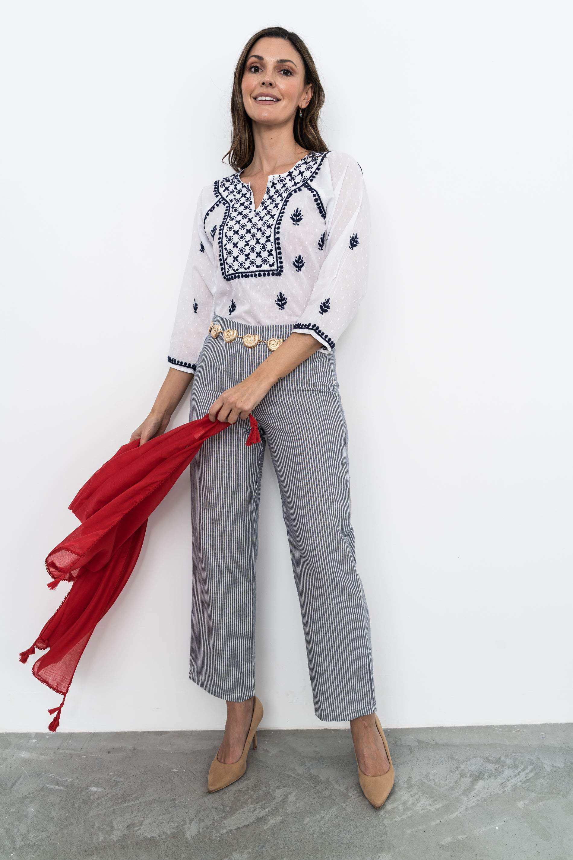 PANTALÓN RECTO MULTIRAYAS