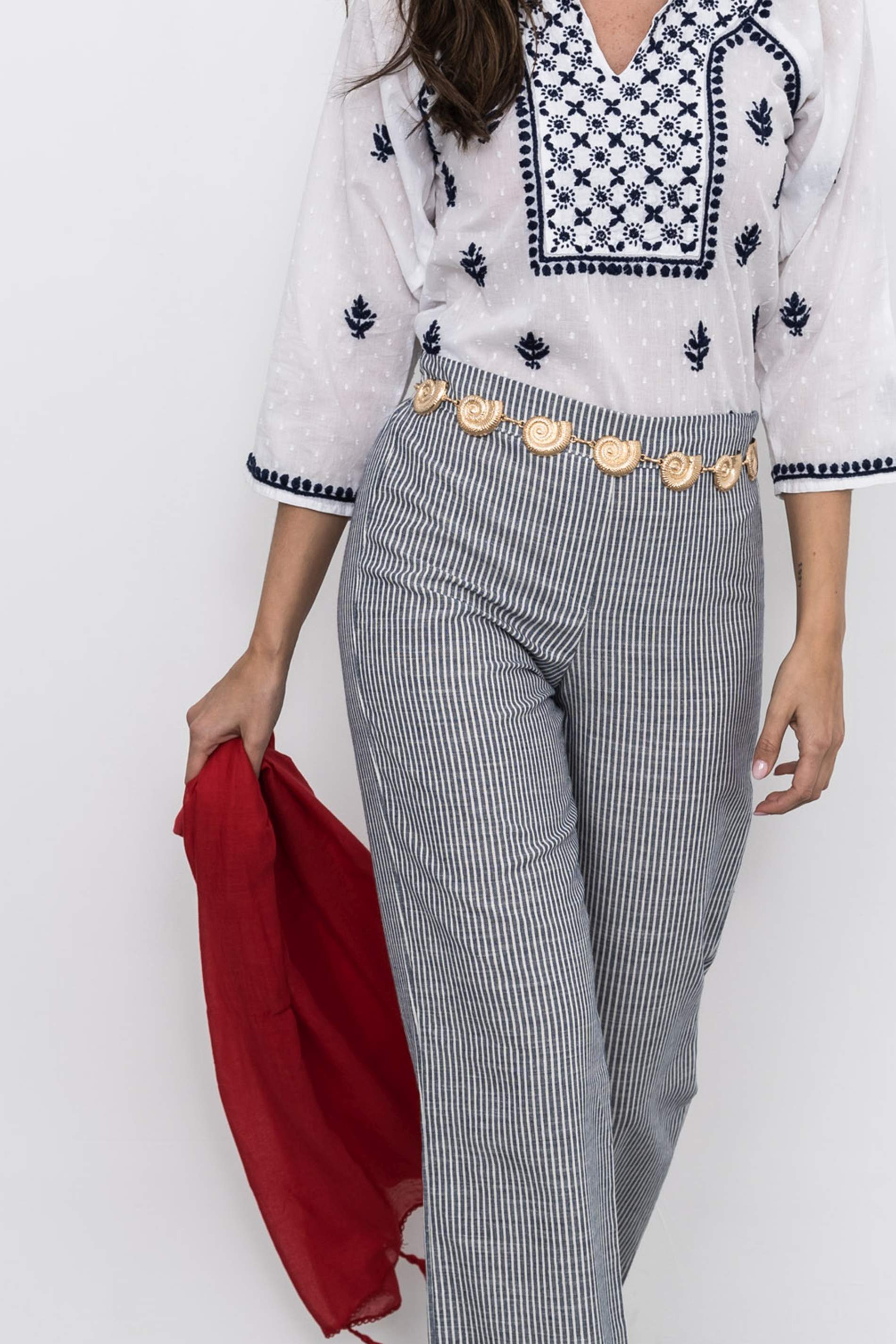 PANTALÓN RECTO MULTIRAYAS