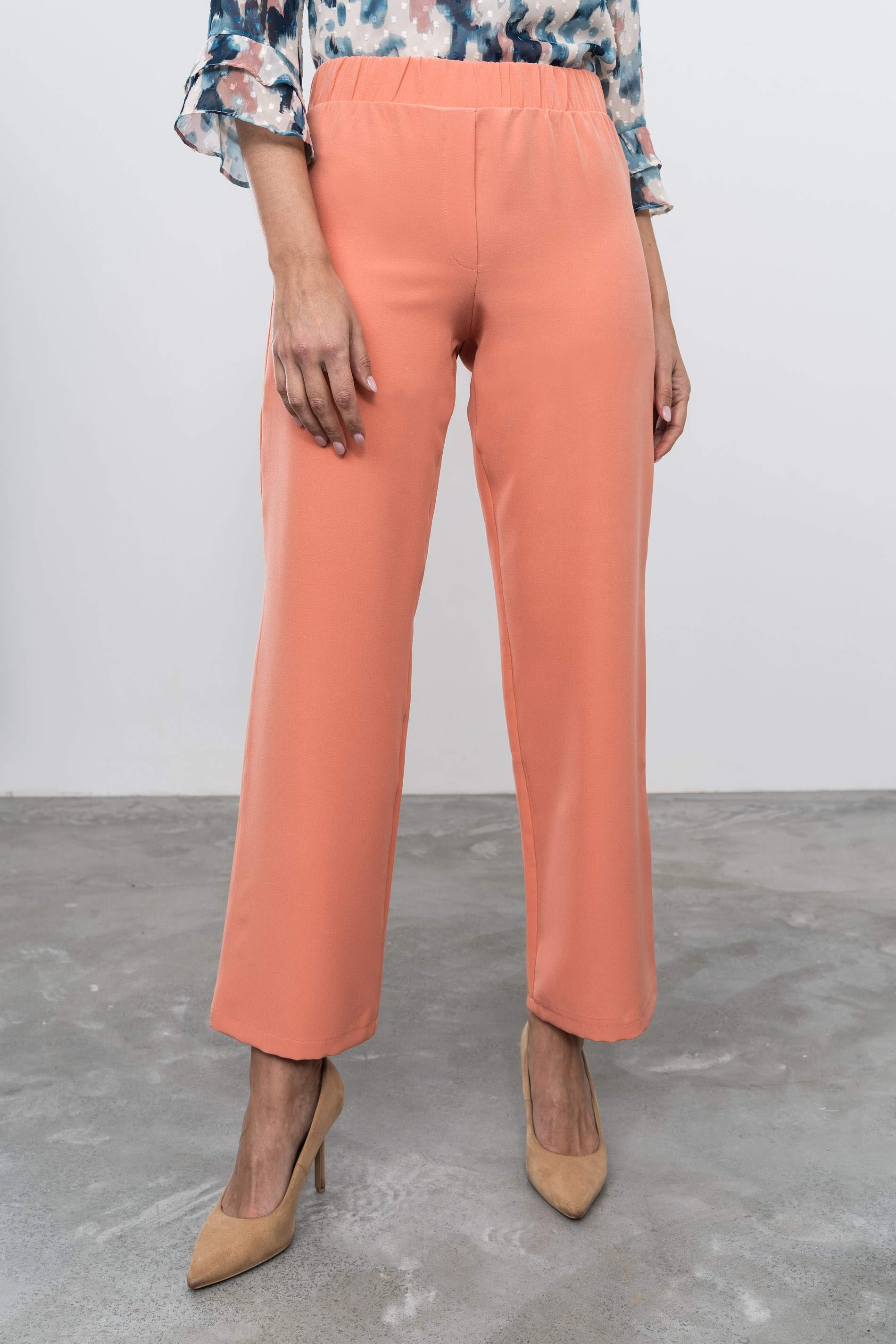 PANTALÓN RECTO COLOR CORAL