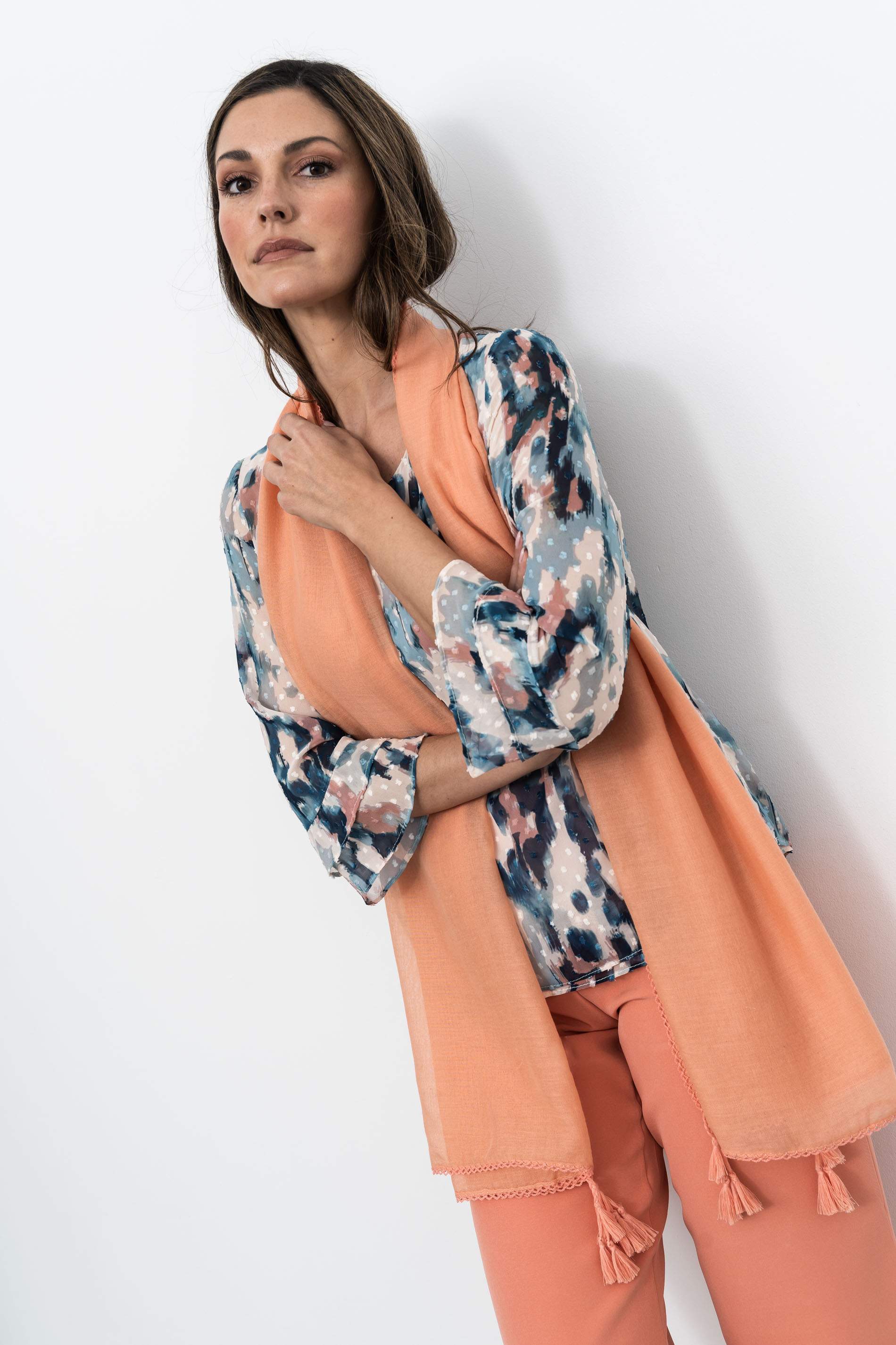 PANTALÓN RECTO COLOR CORAL