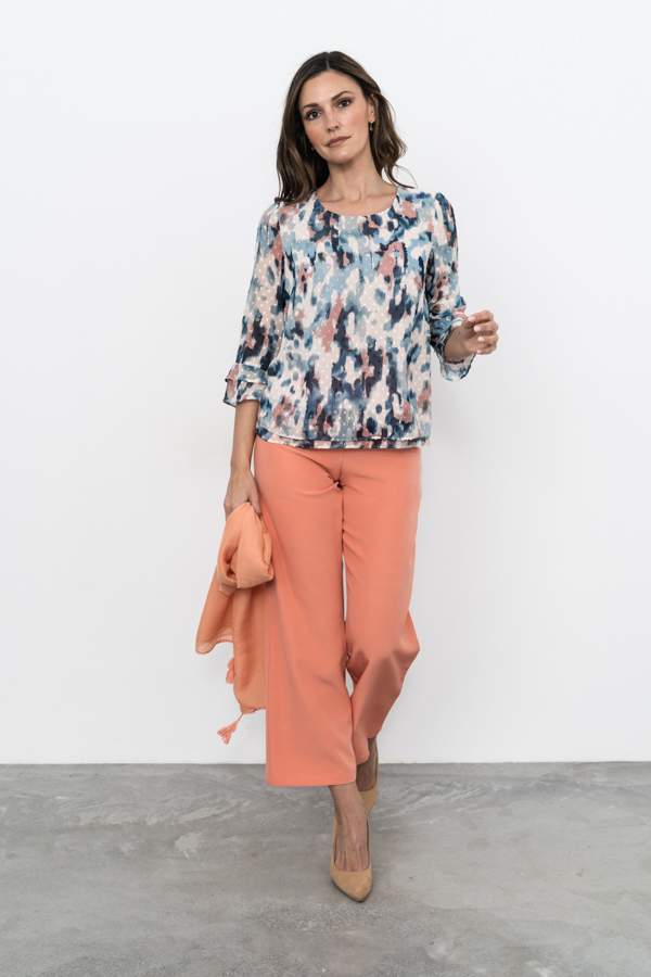 PANTALÓN RECTO COLOR CORAL