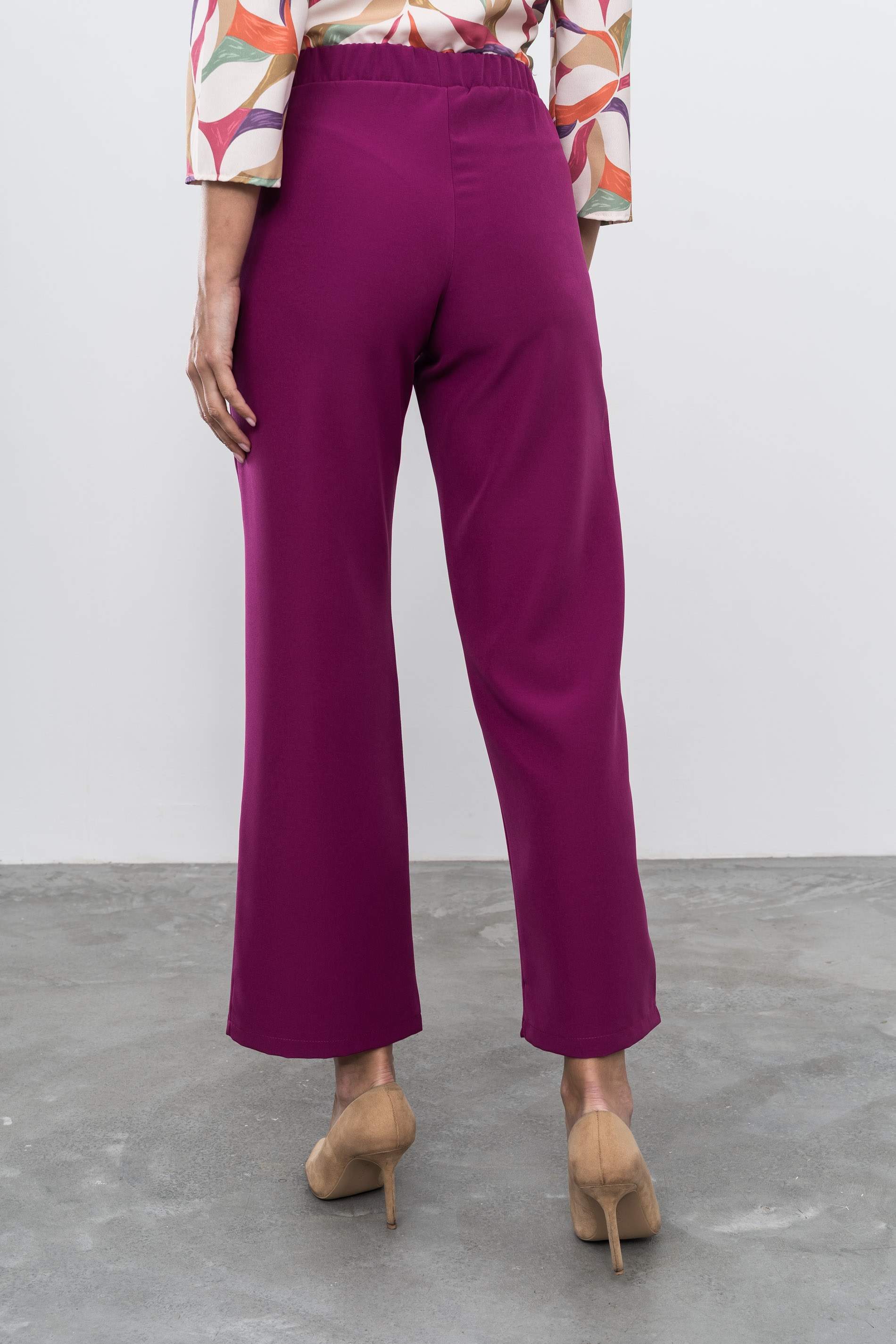 PANTALÓN RECTO COLOR BUGANVILLA