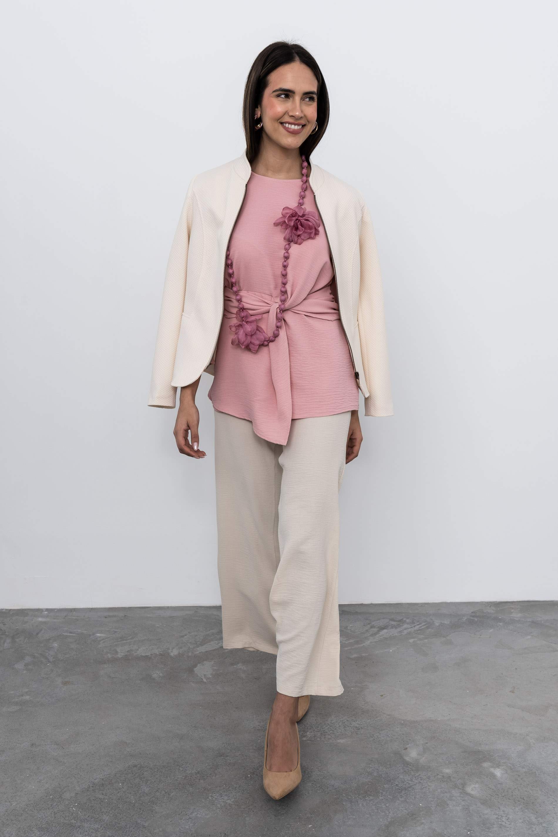 BLUSÓN RECOGIDO LATERAL NUDE