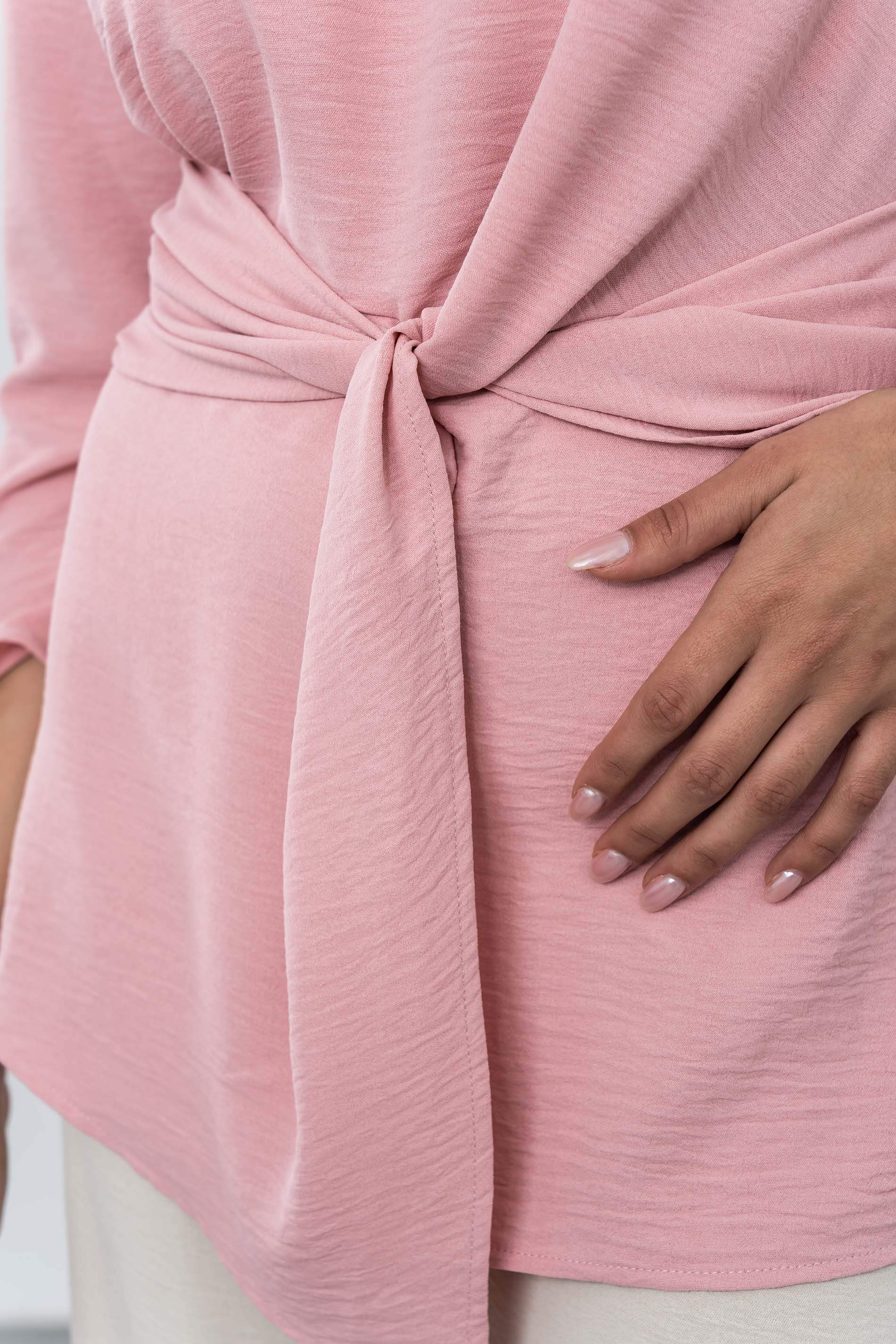 BLUSÓN RECOGIDO LATERAL NUDE