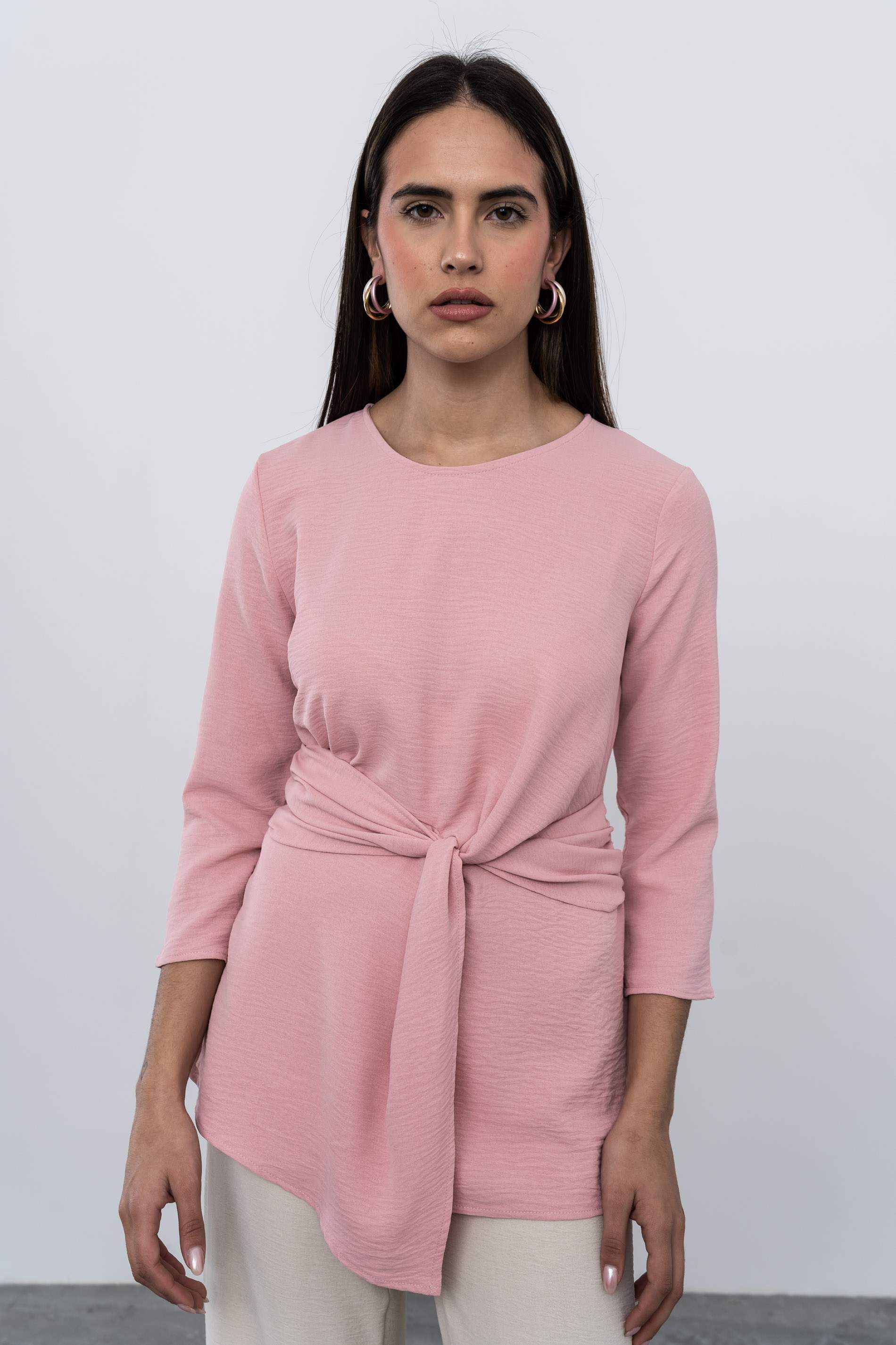 BLUSÓN RECOGIDO LATERAL NUDE