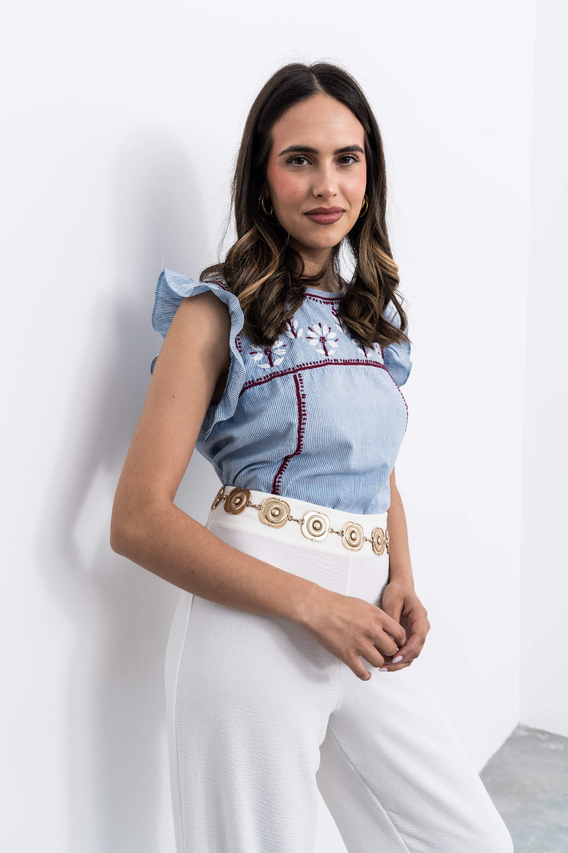 PANTALÓN RECTO MARFIL