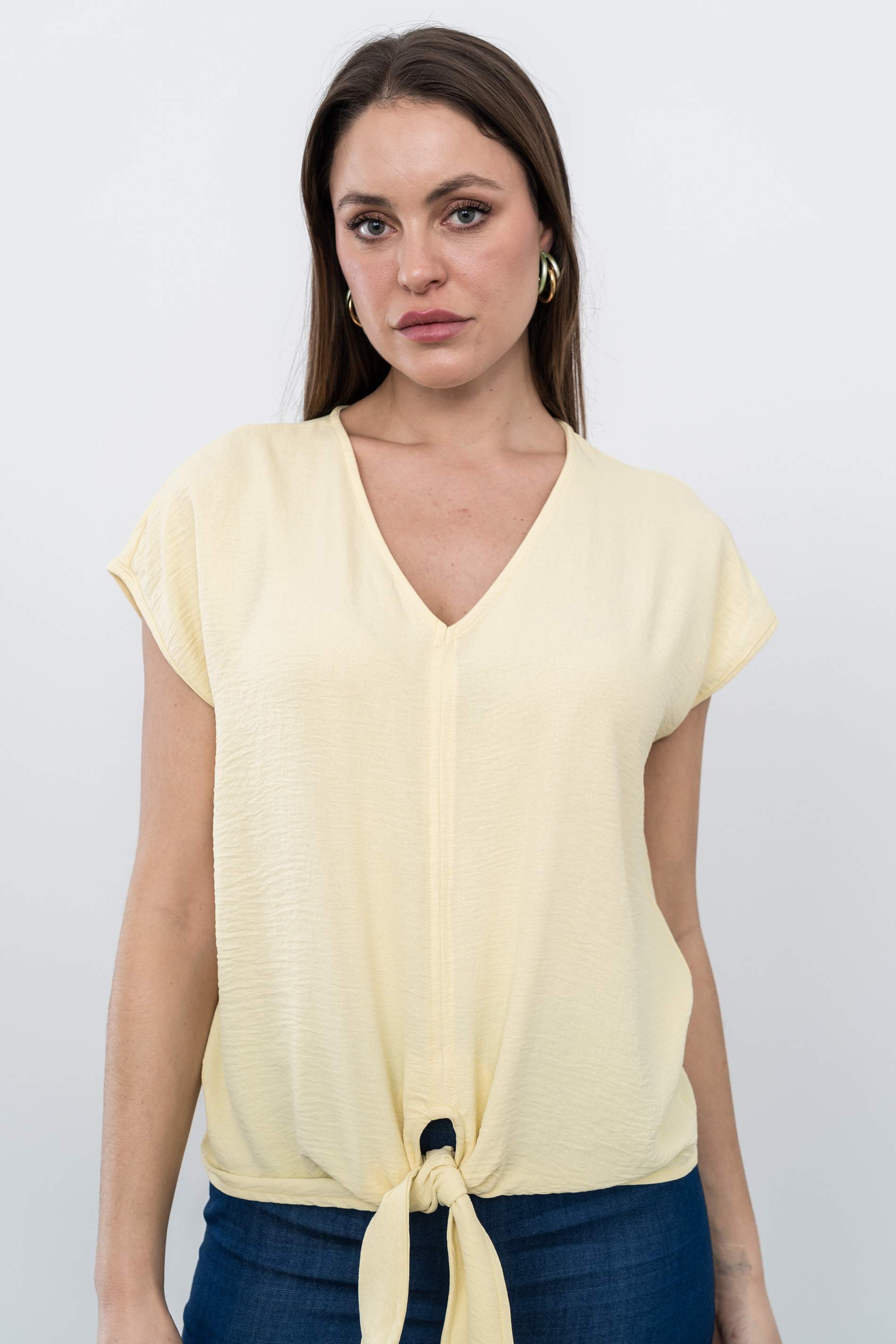 BLUSA NUDO CENTRAL VAINILLA