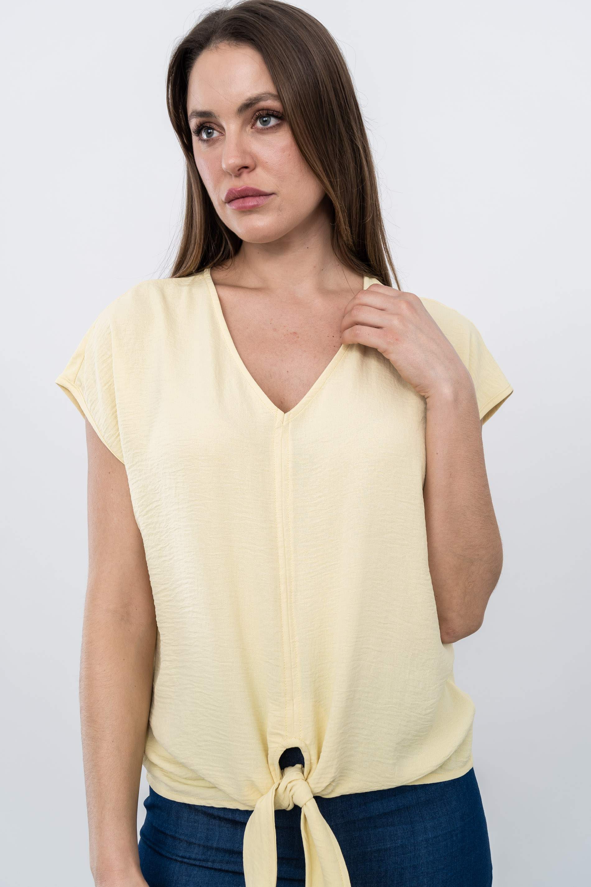 BLUSA NUDO CENTRAL VAINILLA