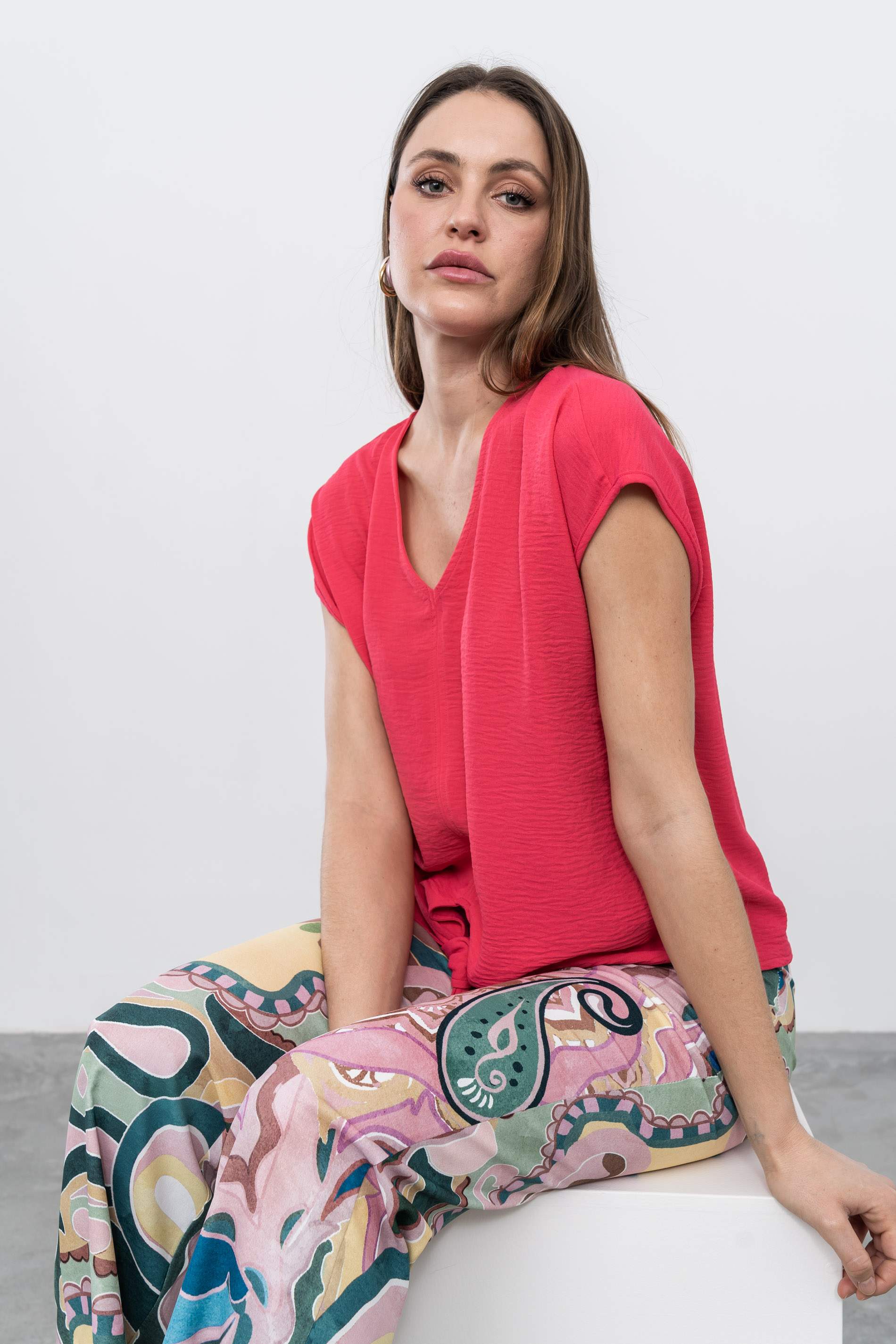 BLUSA NUDO CENTRAL FRESA