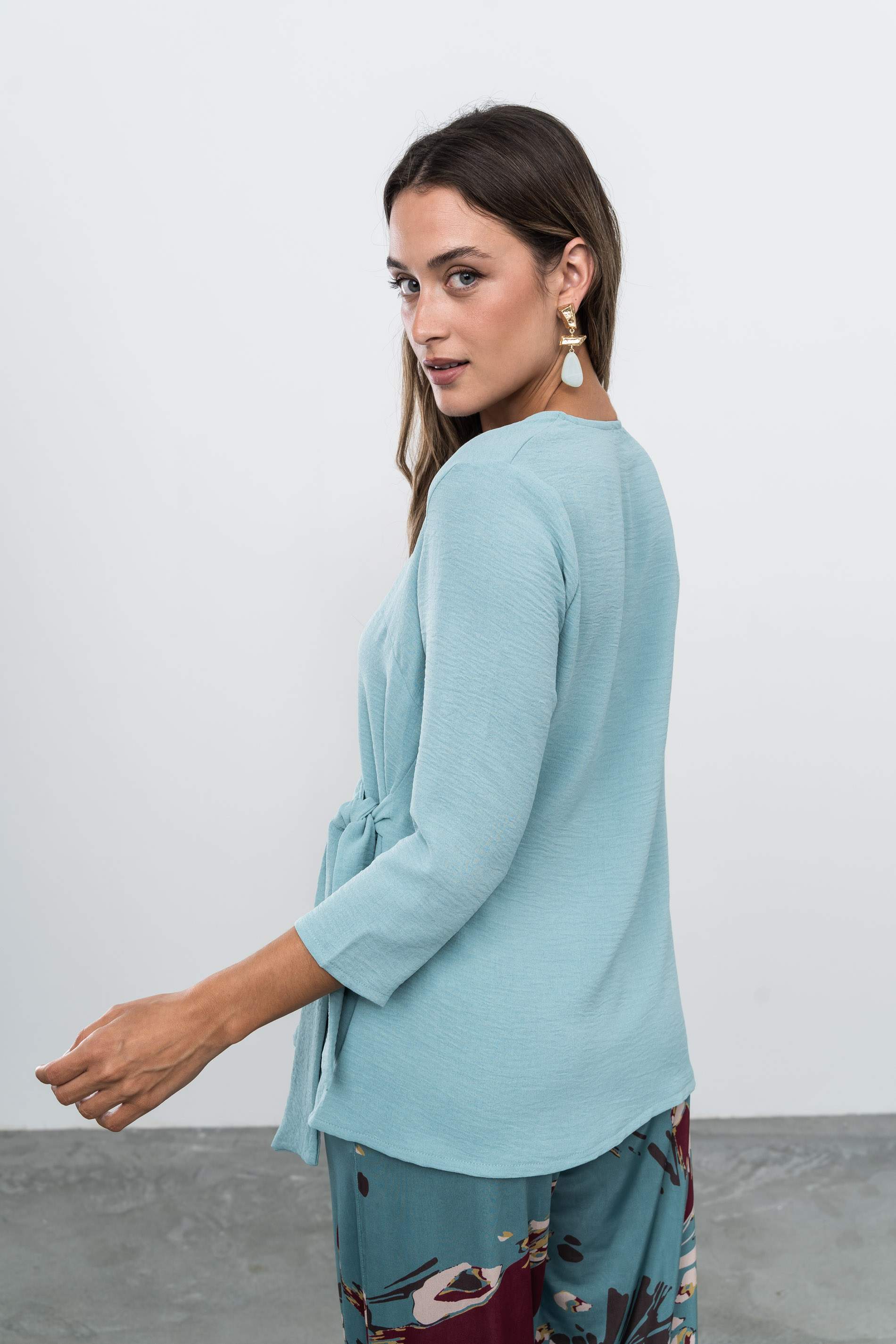 BLUSÓN EFECTO CRUZADO AGUA