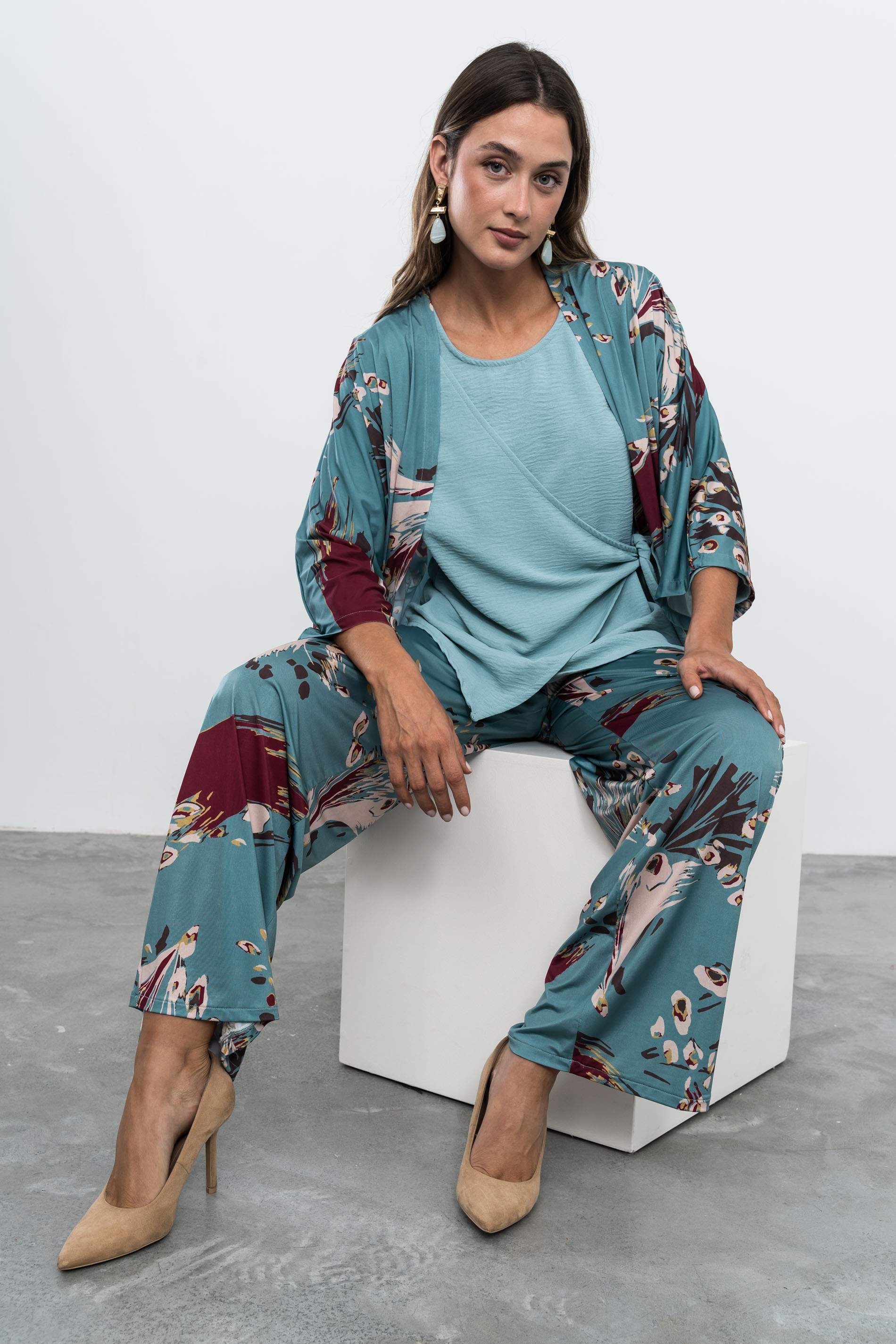 BLUSÓN EFECTO CRUZADO AGUA