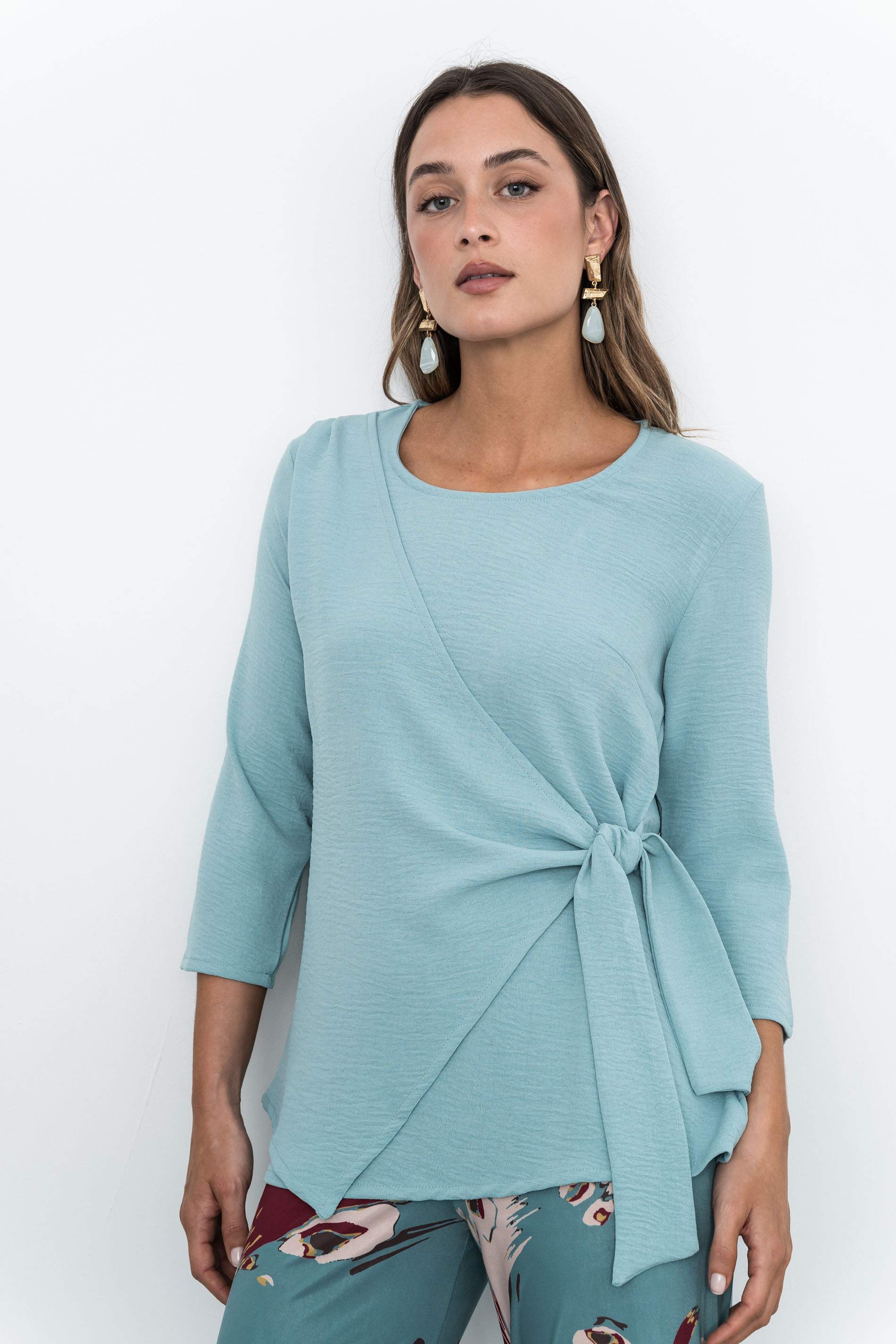 BLUSÓN EFECTO CRUZADO AGUA