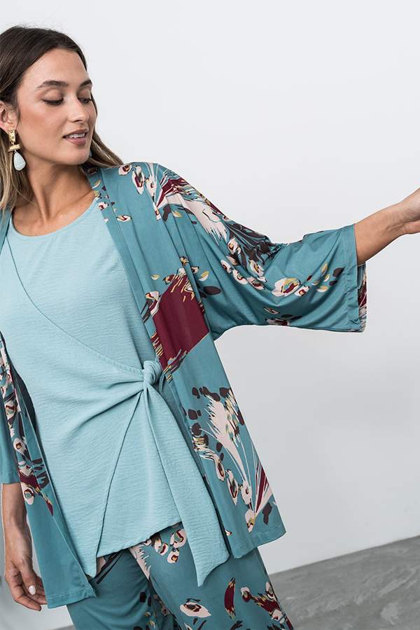 BLUSÓN EFECTO CRUZADO AGUA