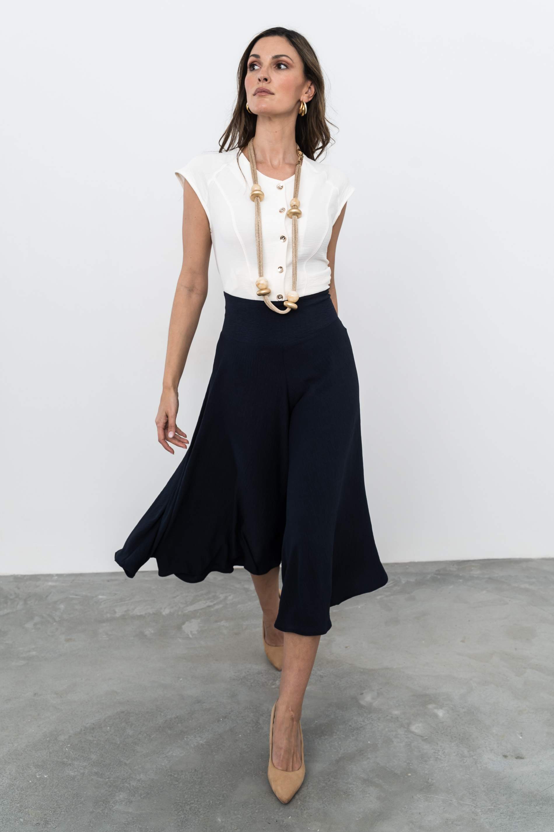 BLUSA BOTONES CAPA MARFIL