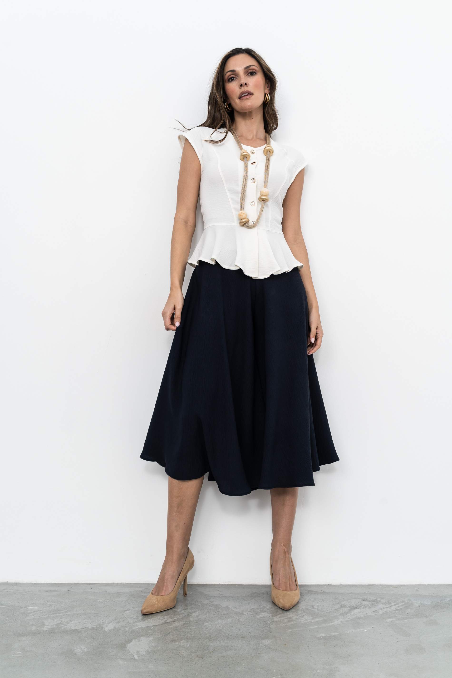 BLUSA BOTONES CAPA MARFIL