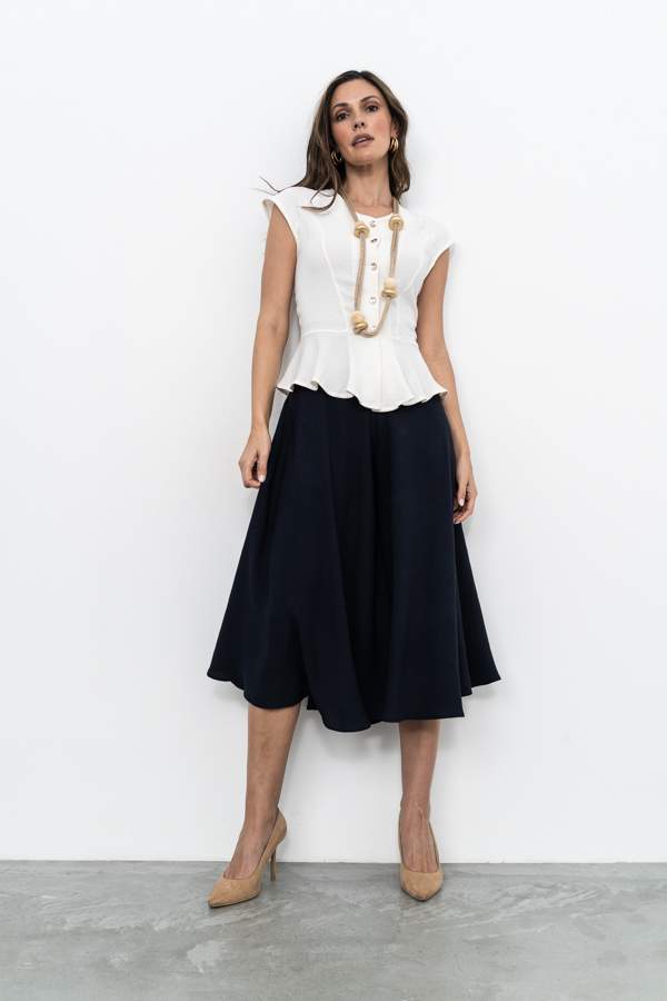 BLUSA BOTONES CAPA MARFIL