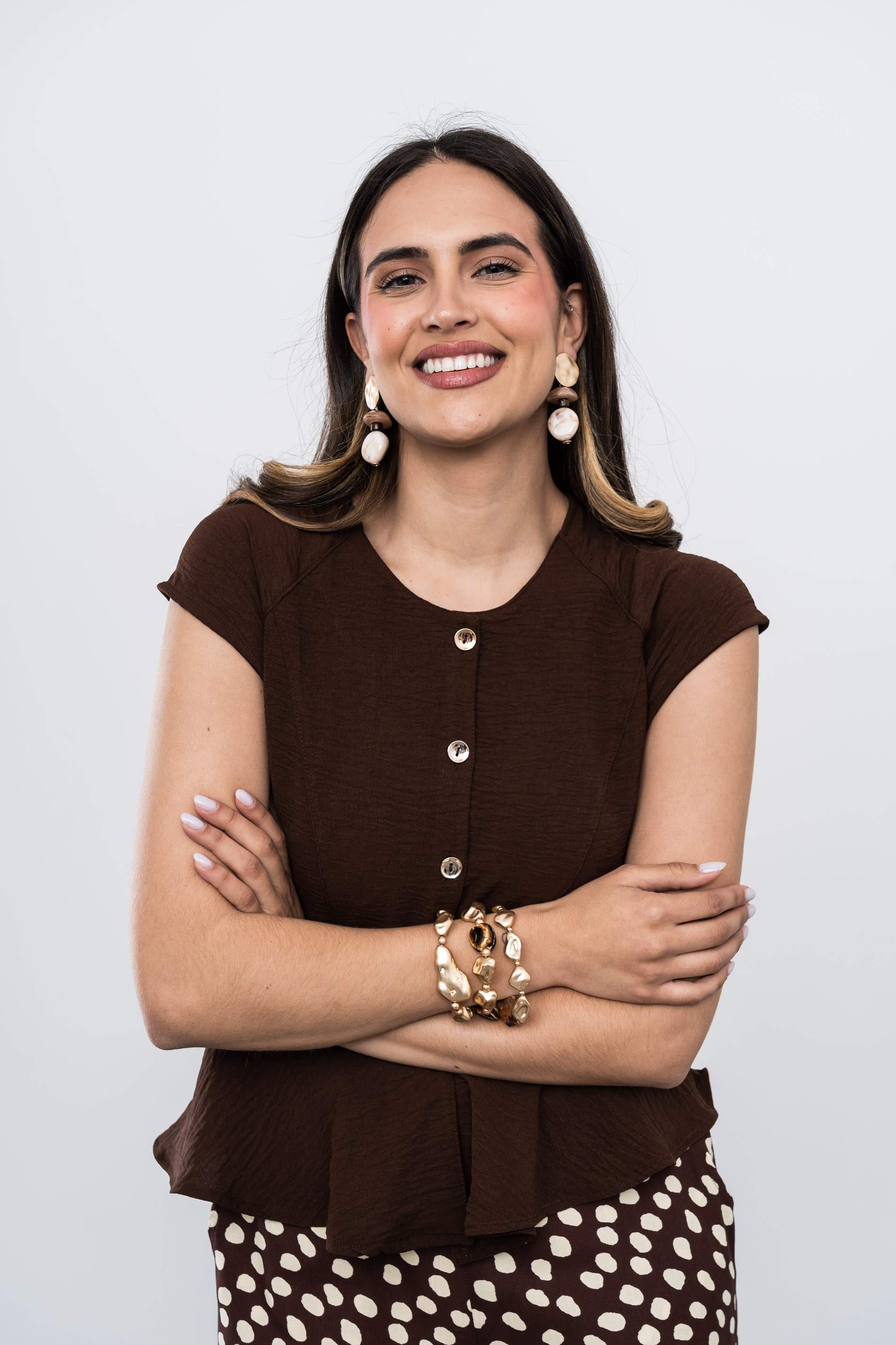 BLUSA BOTONES CAPA CHOCOLATE