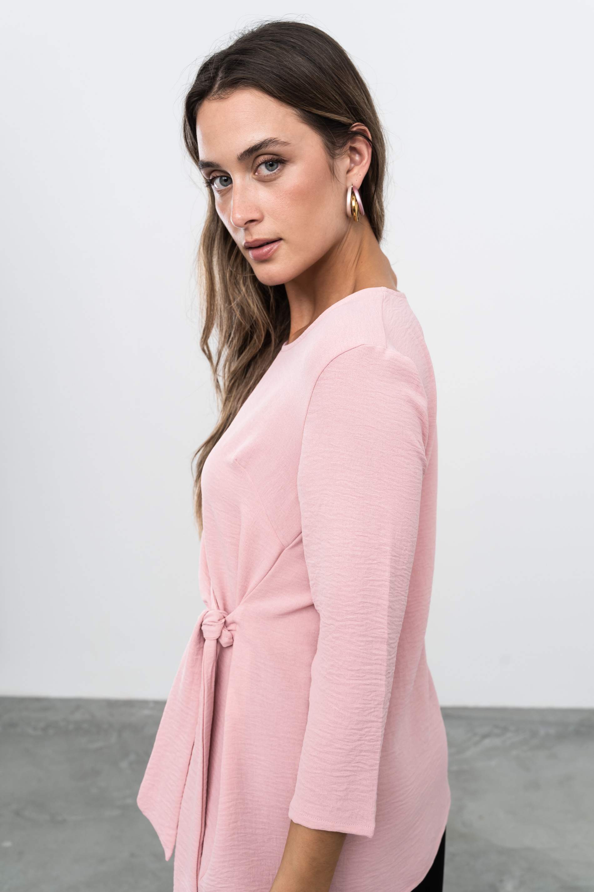 BLUSÓN EFECTO CRUZADO NUDE