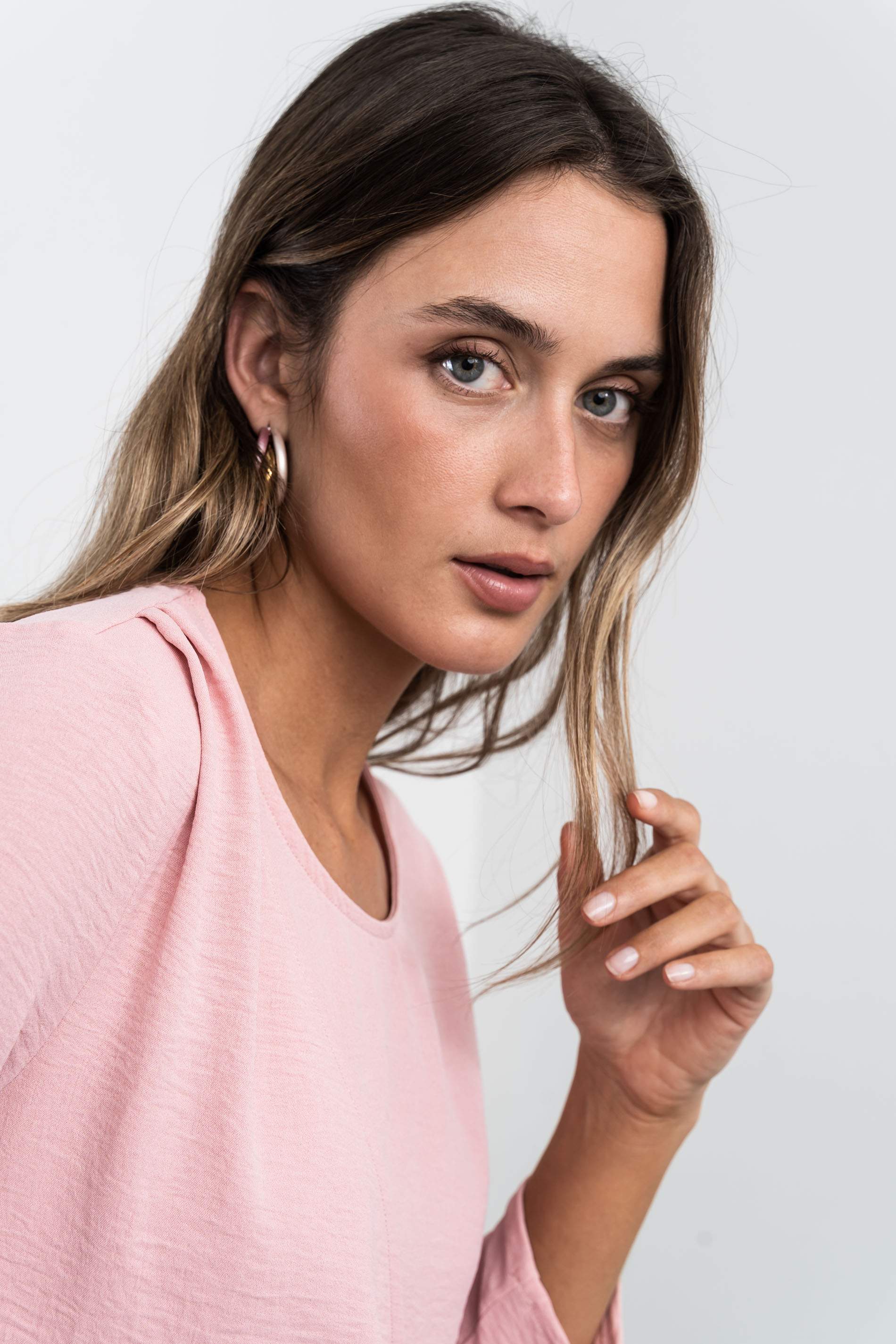 BLUSÓN EFECTO CRUZADO NUDE