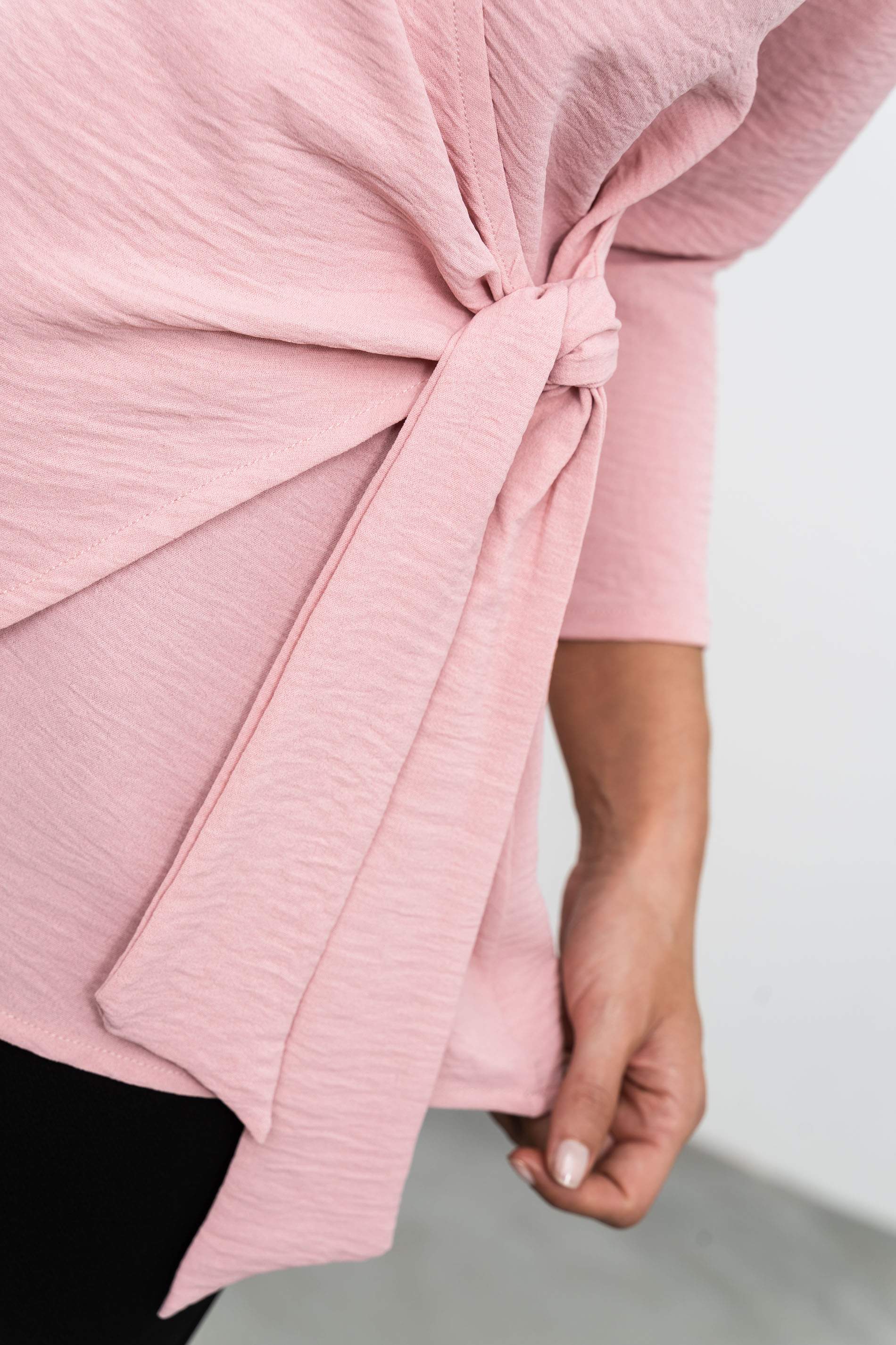 BLUSÓN EFECTO CRUZADO NUDE