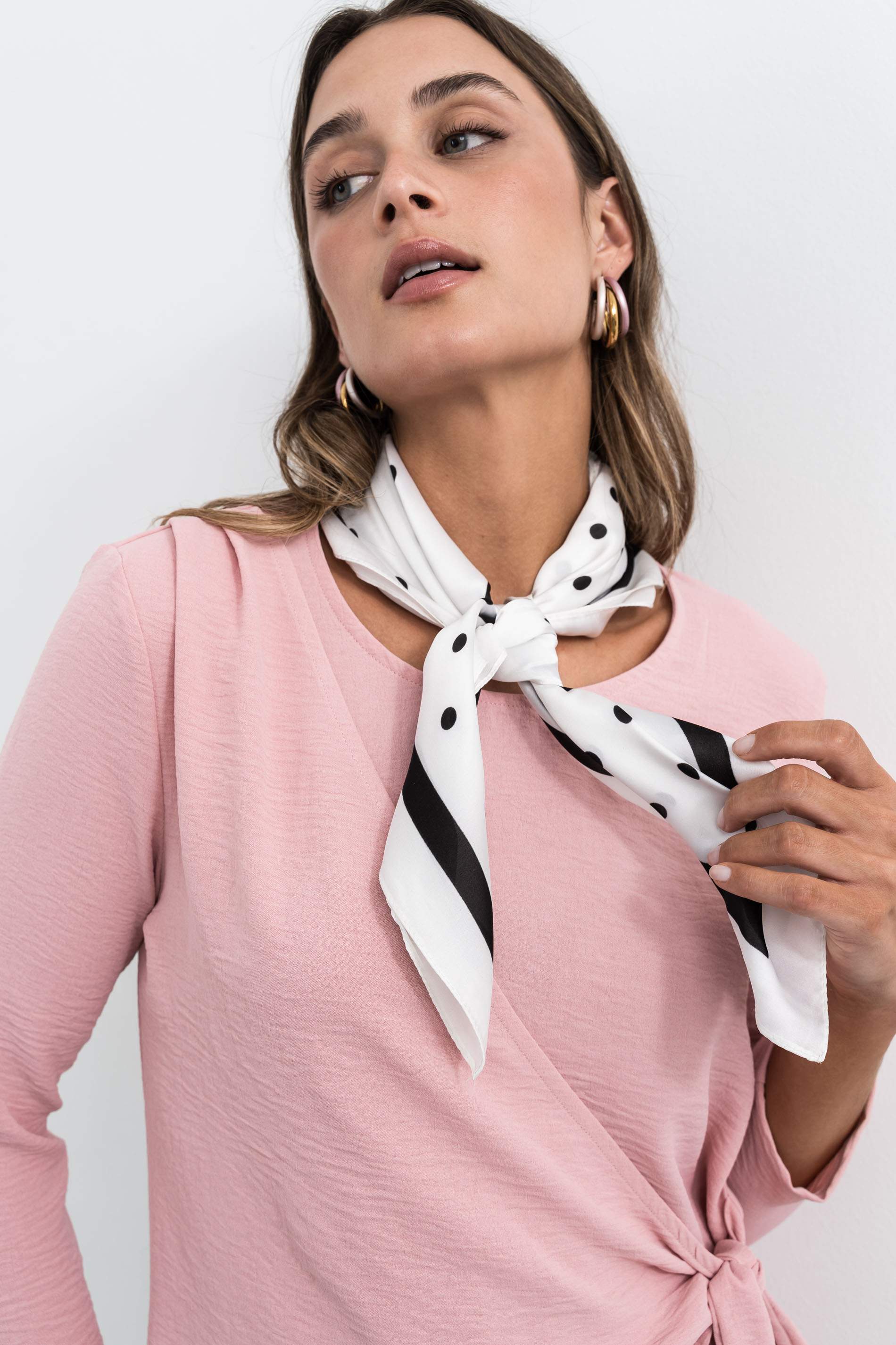 BLUSÓN EFECTO CRUZADO NUDE